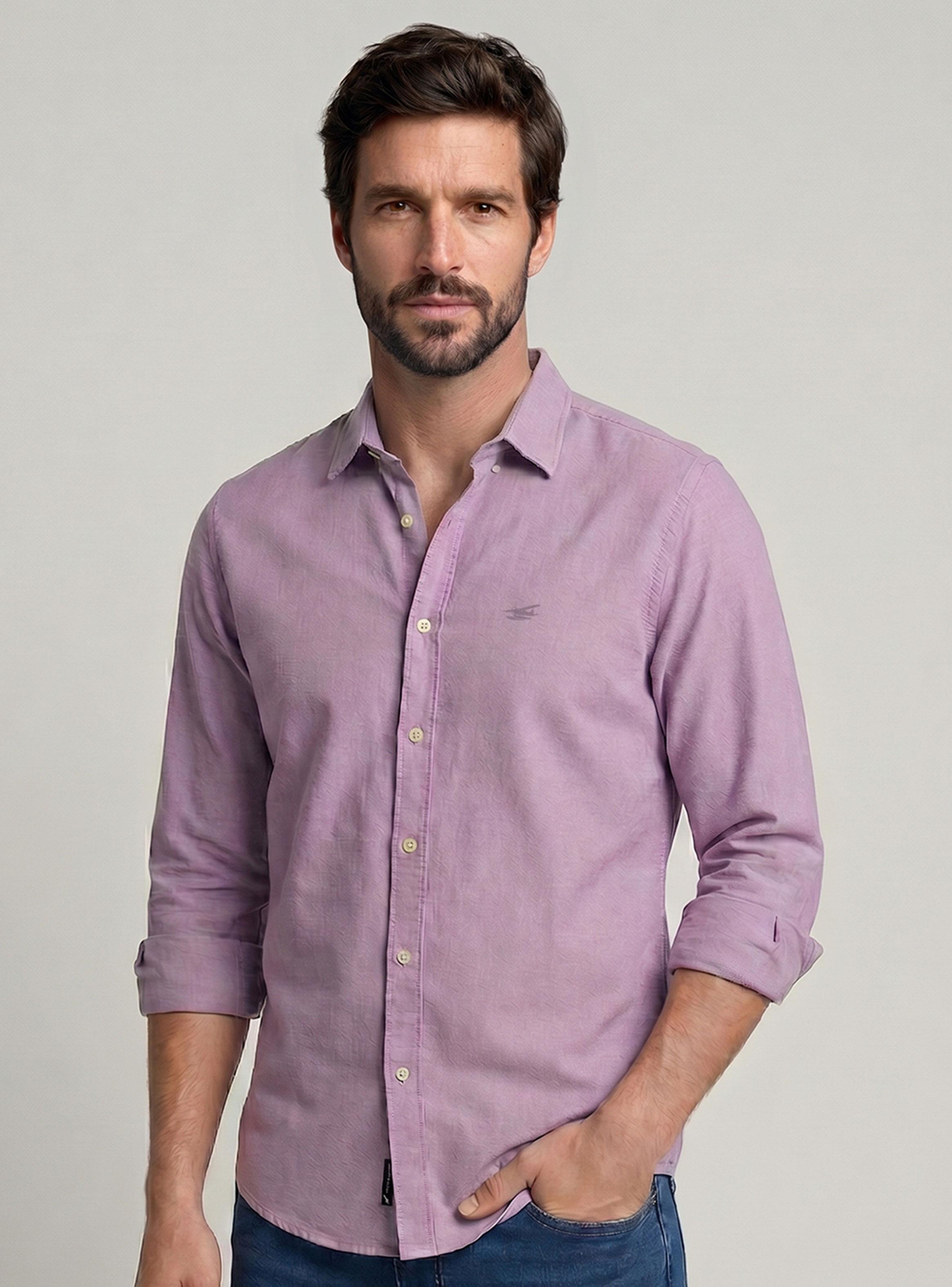 Camisa Oxford Sport Manga Larga-0