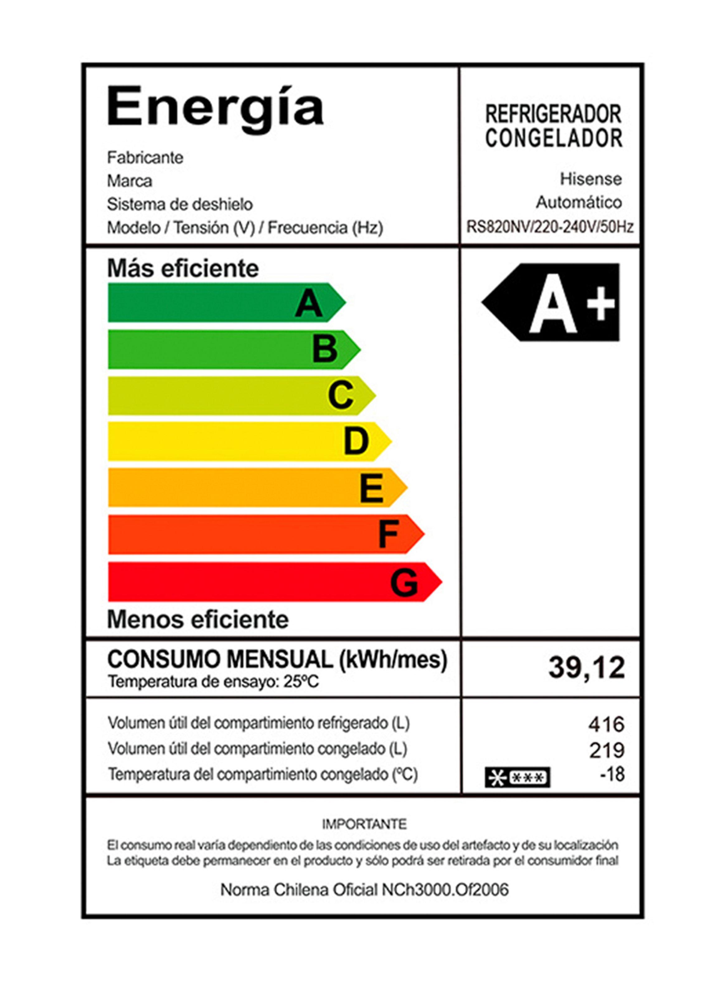 Refrigerador Side by Side No Fost 635 Litros RS820NV-7