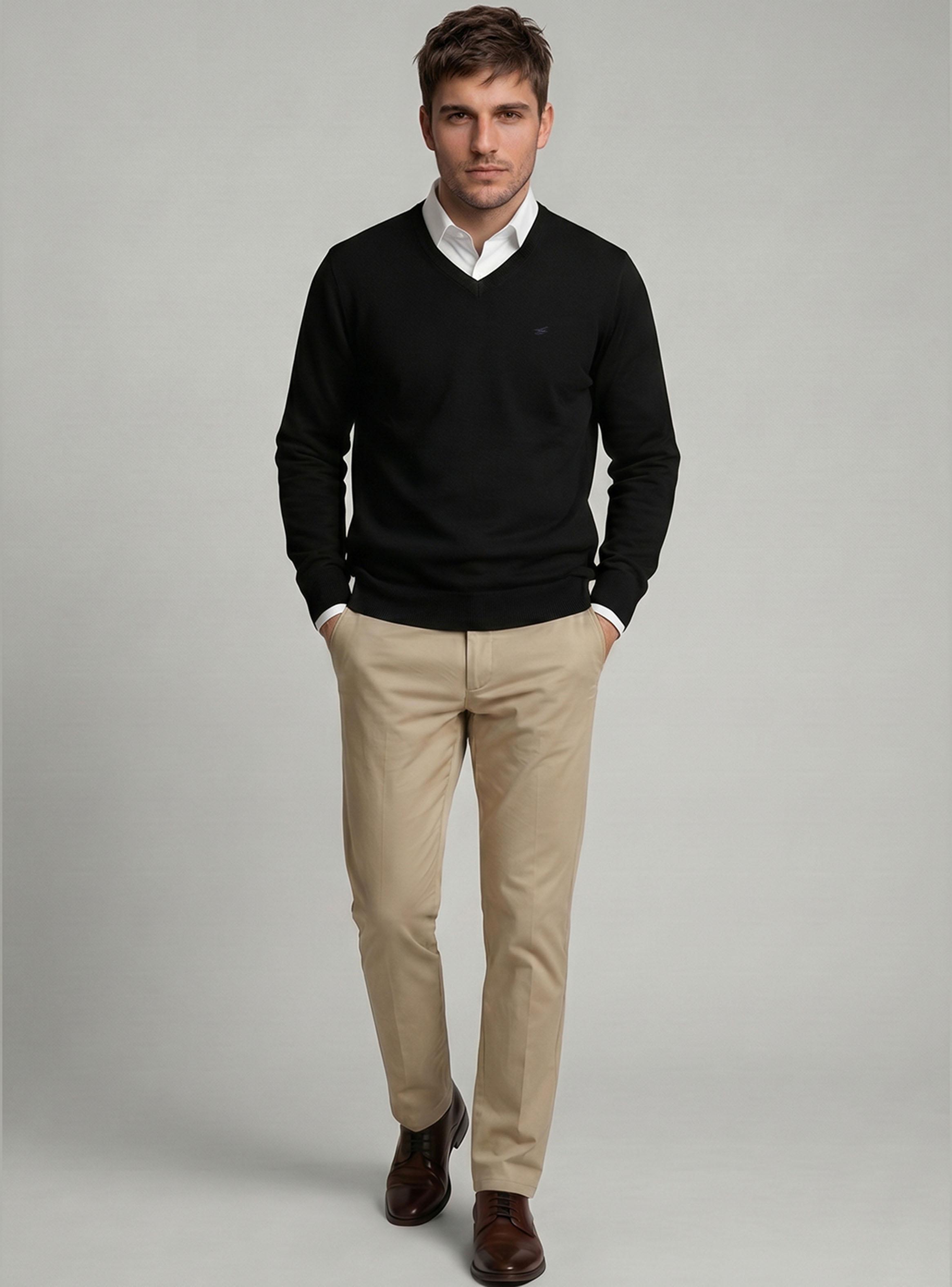 Sweater Arizona V-Neck Solido-3