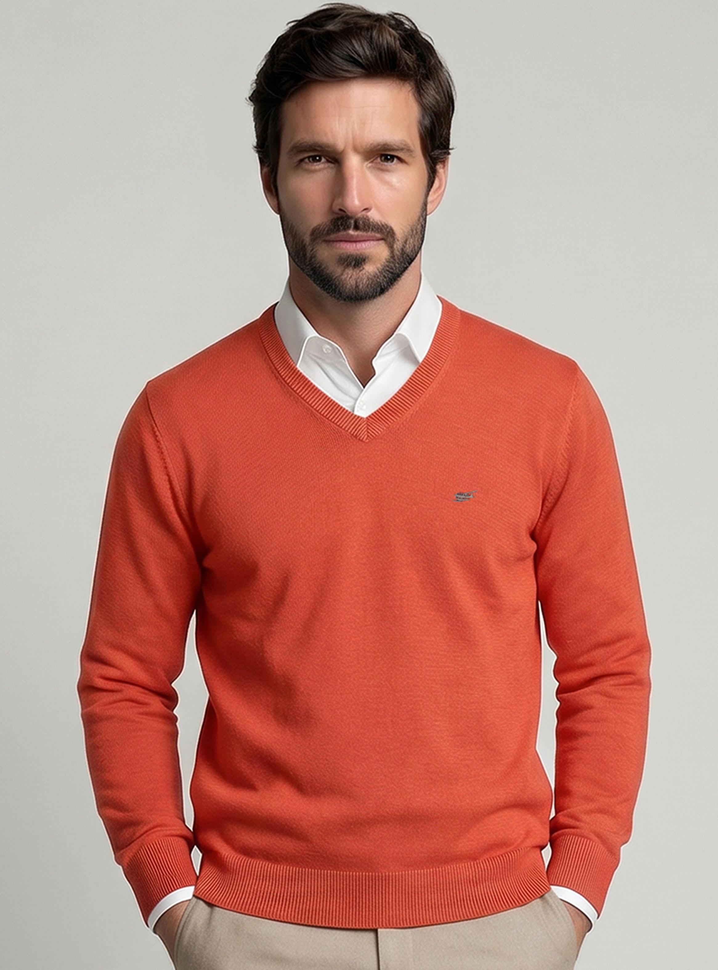 Sweater Arizona V-Neck Solido-0