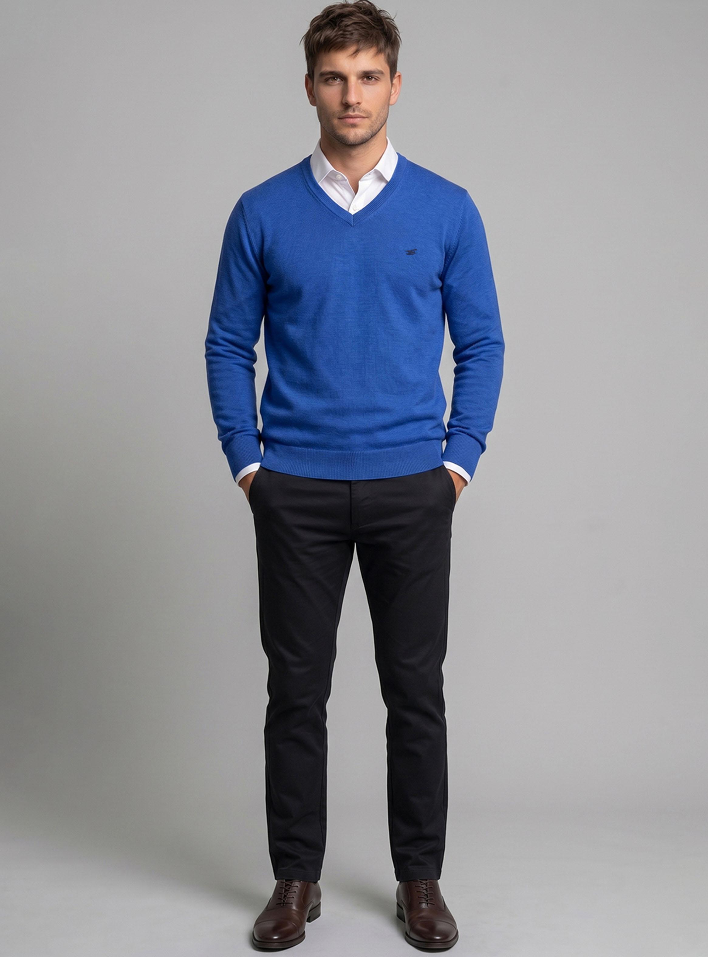 Sweater Atlanta V-Neck Melange Cuello V-3