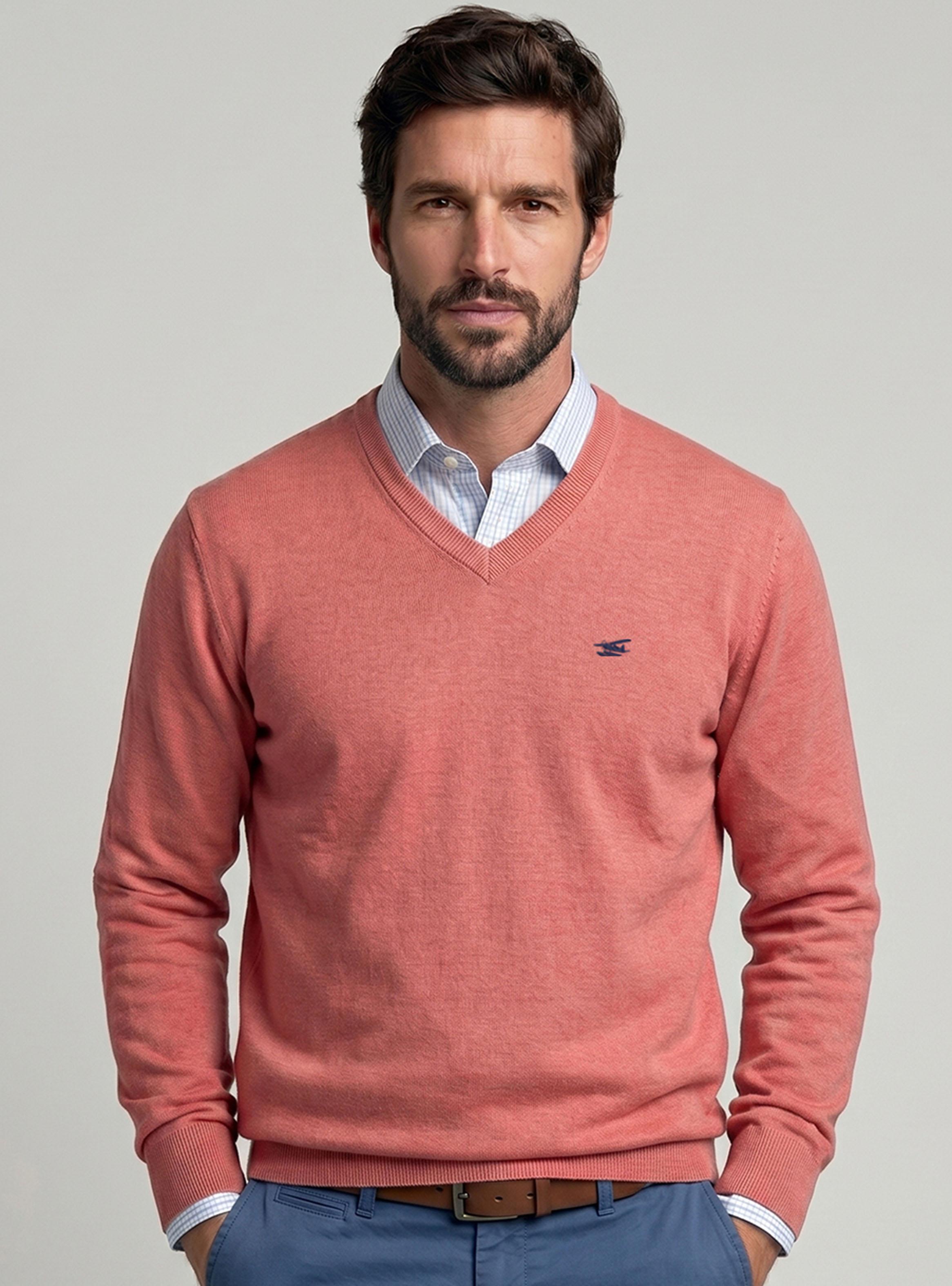 Sweater Atlanta V-Neck Melange Cuello V-0