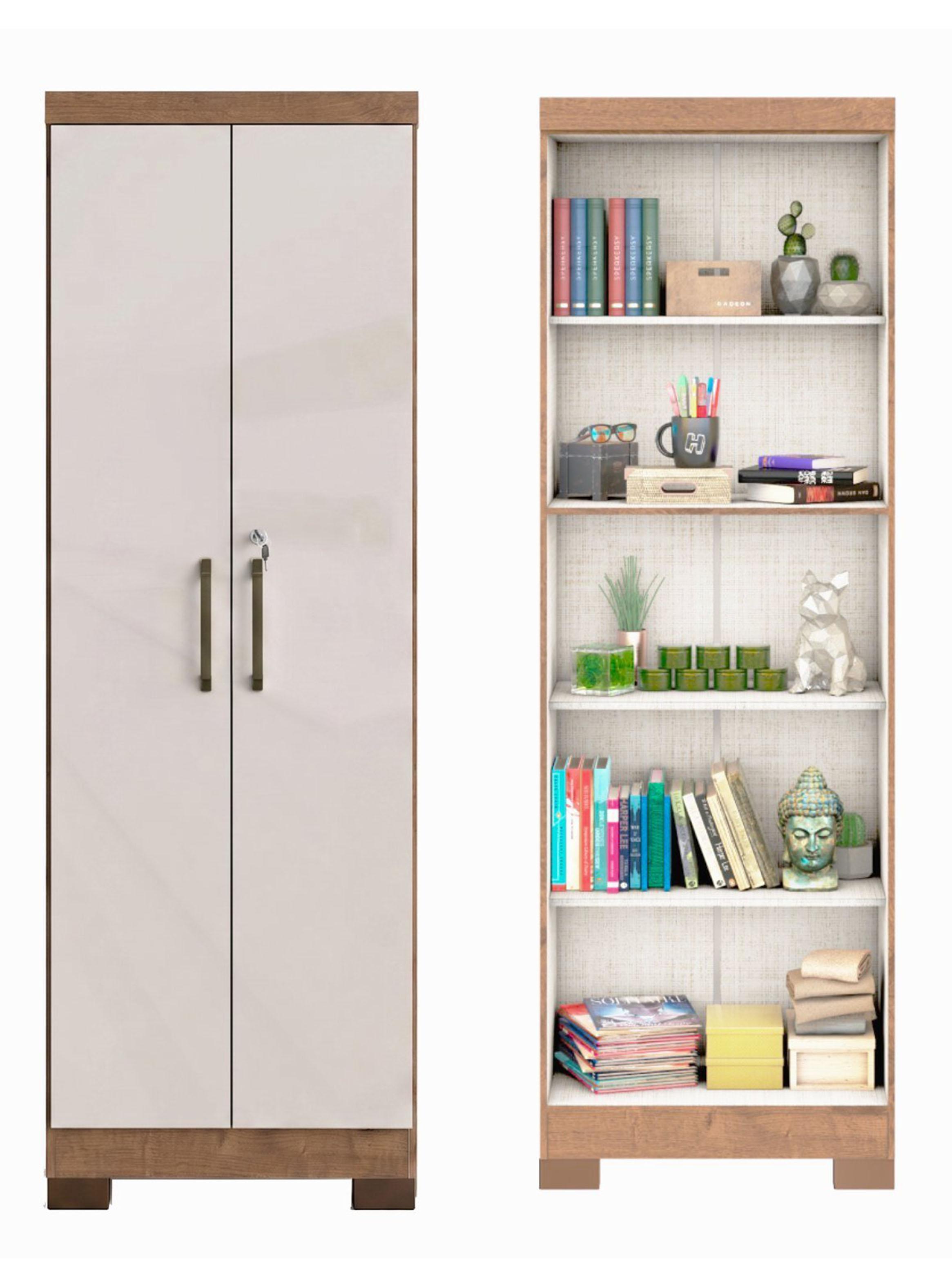 Mueble Alacena Armario Multiuso con 2 Puertas y Llave MDP-2