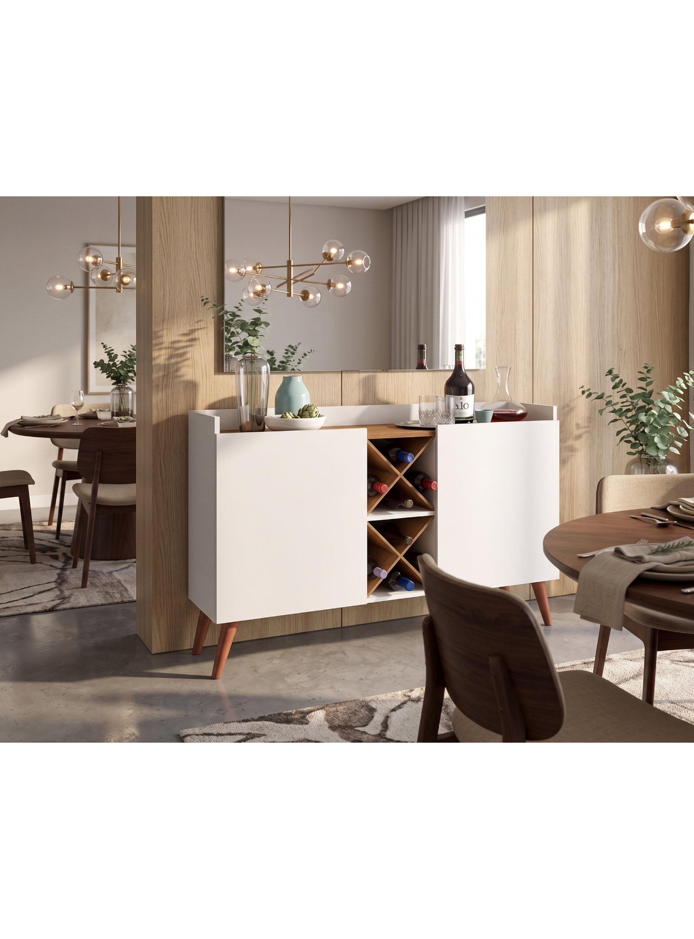 Mueble Buffet Aparador Bar Blanco MDP-4