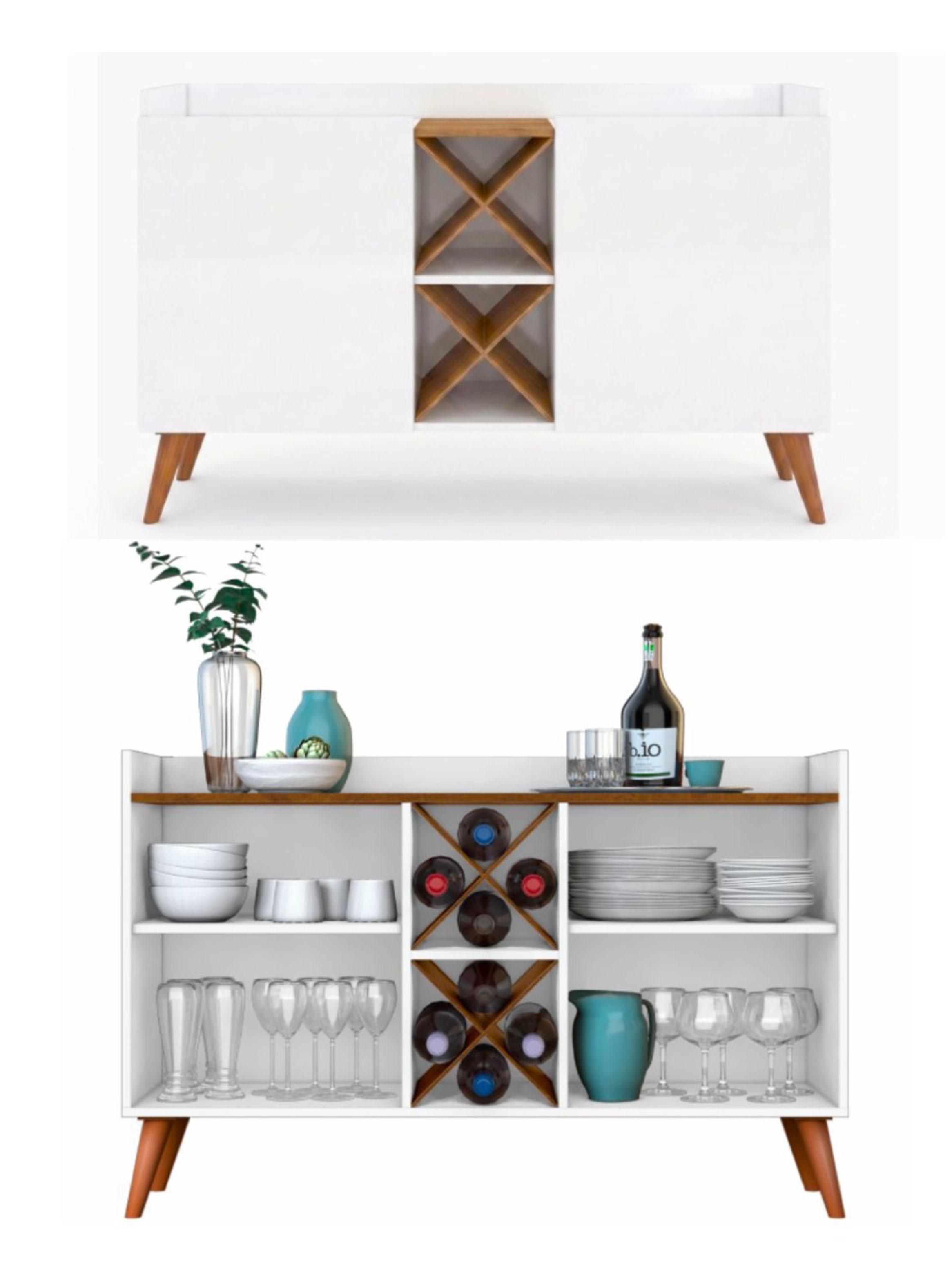 Mueble Buffet Aparador Bar Blanco MDP-2