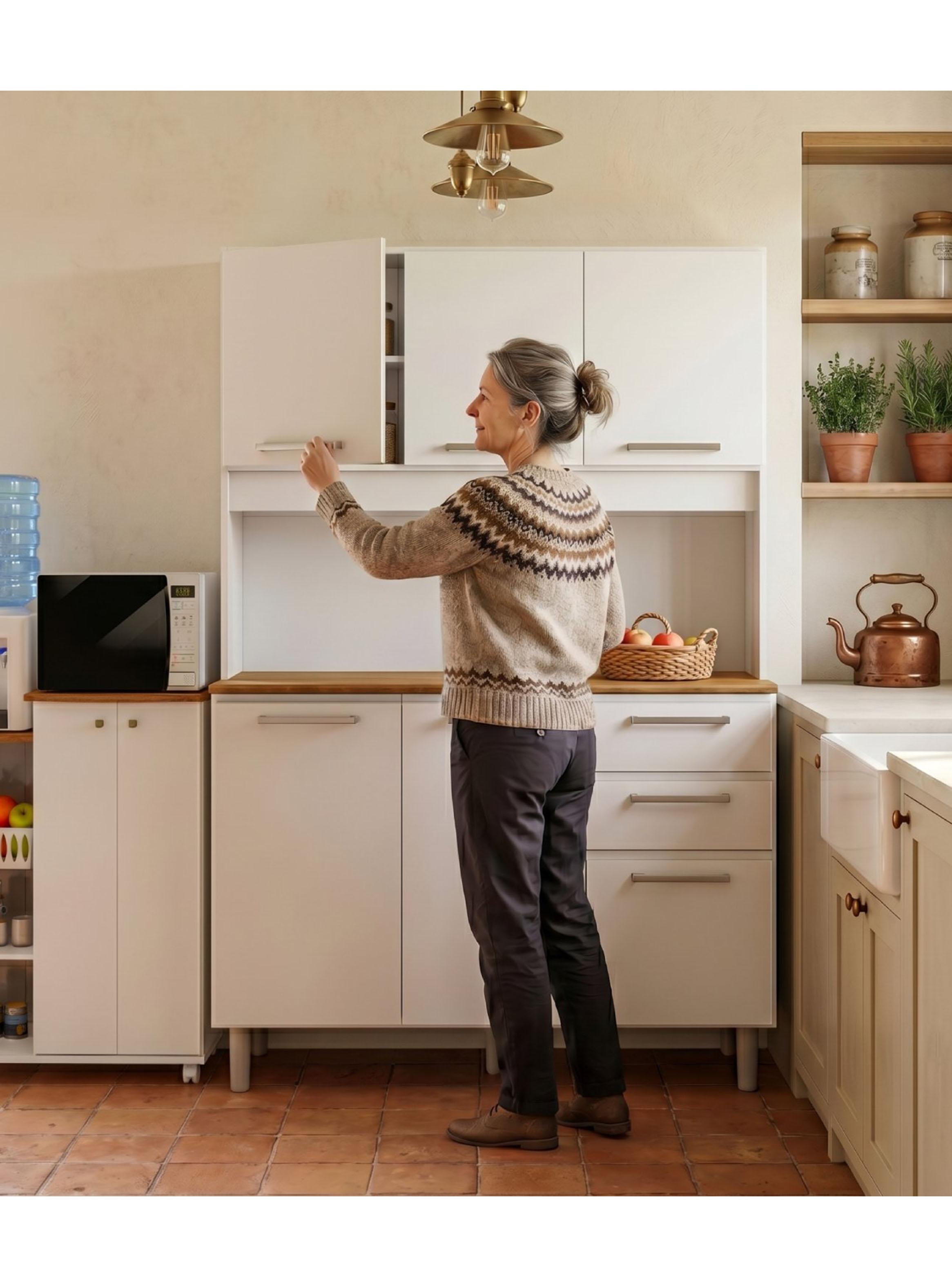 Mueble de Cocina Alacena Despensa Blanco MDP-5