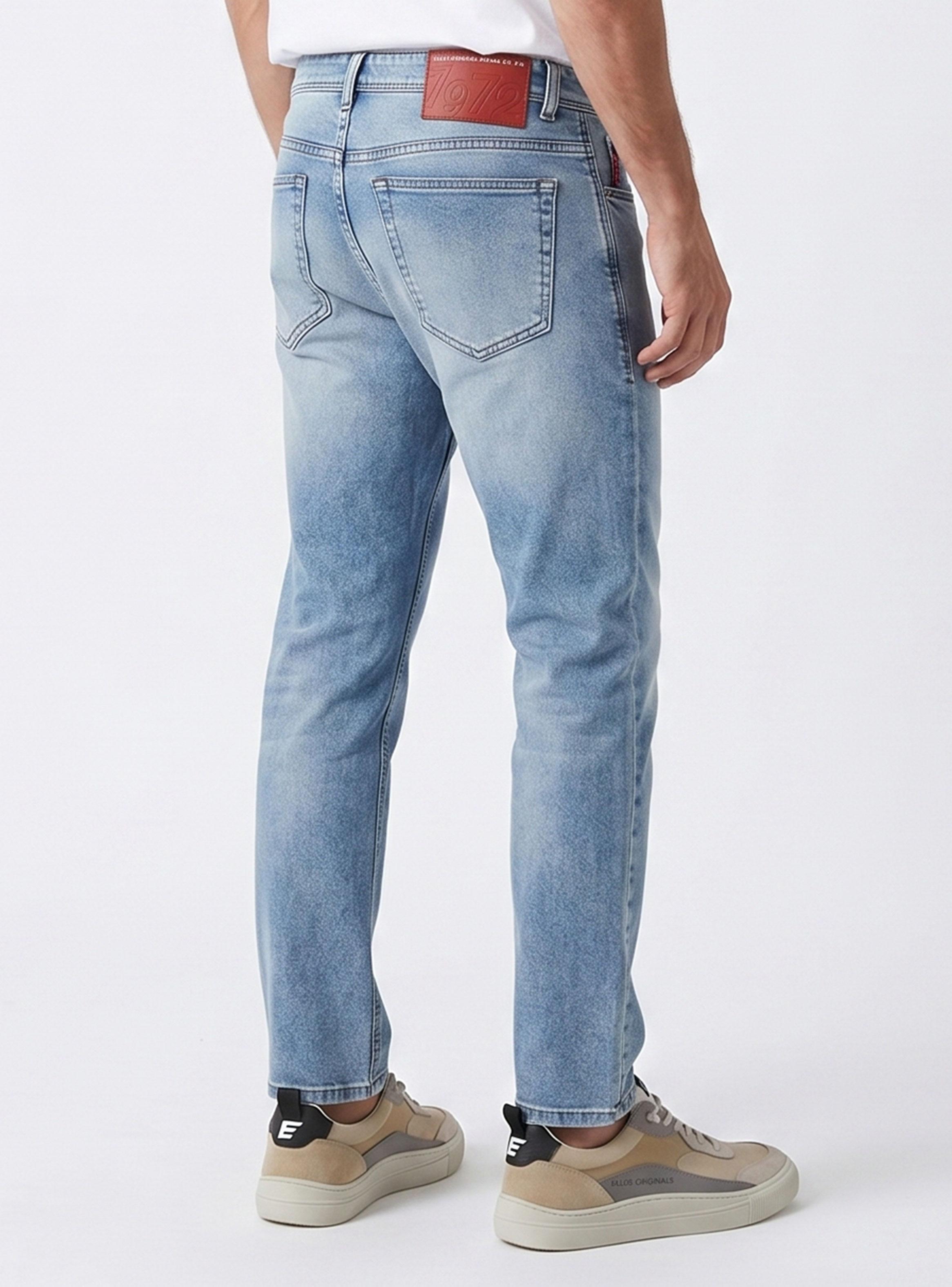 Jeans Slim Med Blue Joger Denim Five Pockets-2