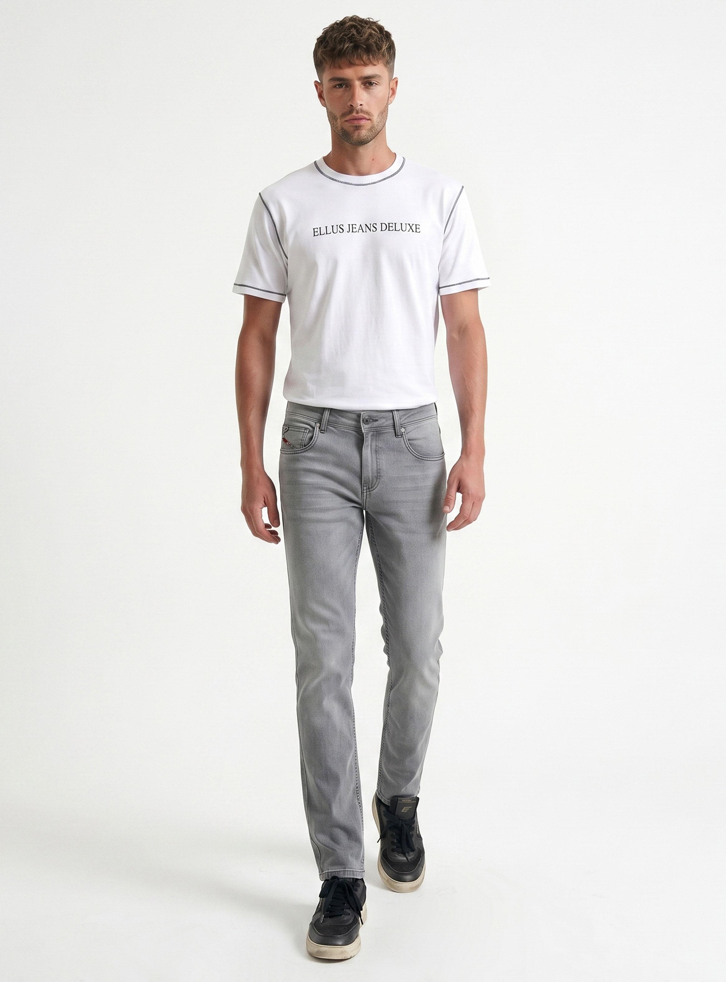 Jeans Slim Tiro Medio Light Grey-3