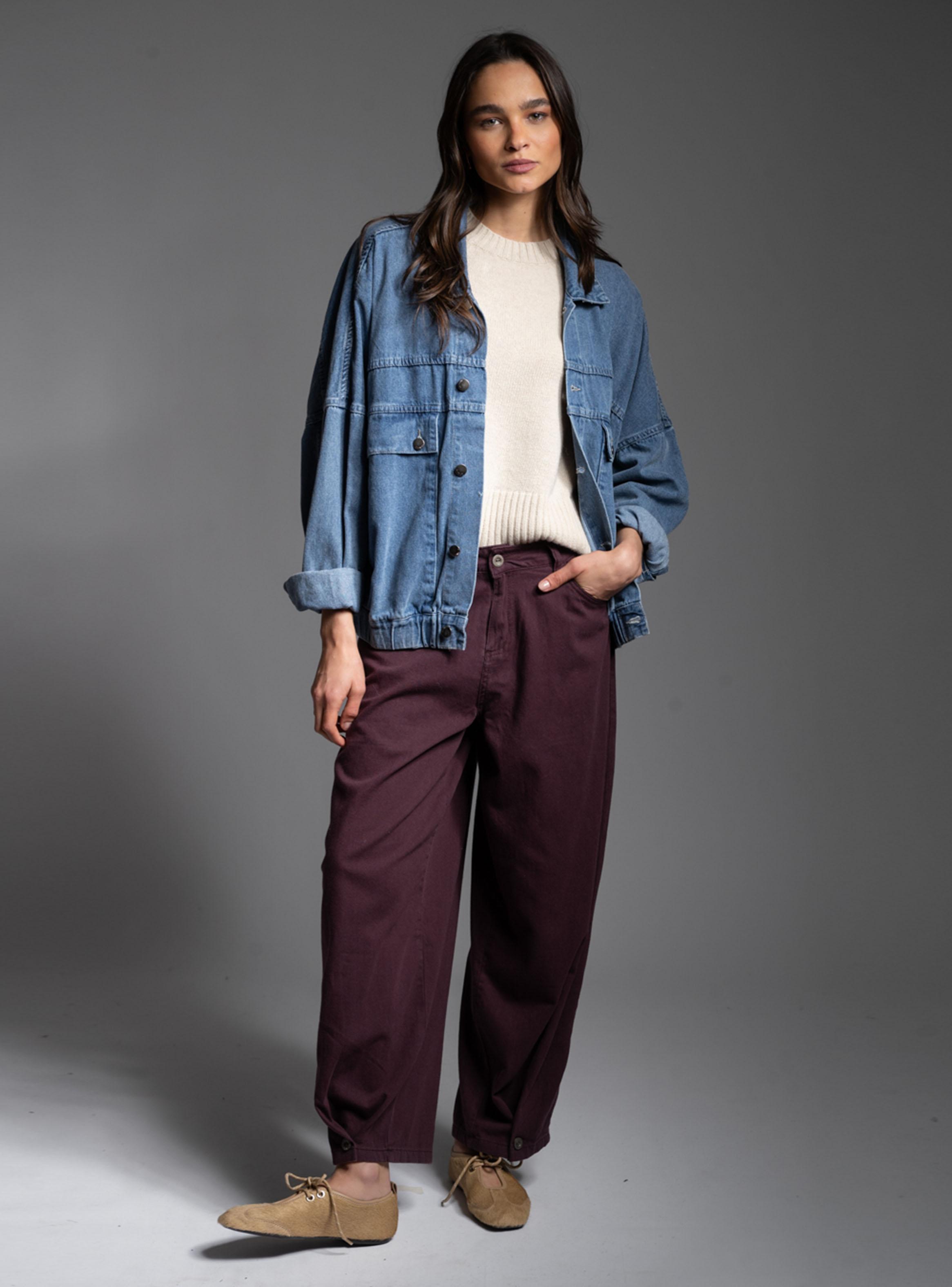 Jeans Tiro Medio Balloon Roberta Burdeo-4