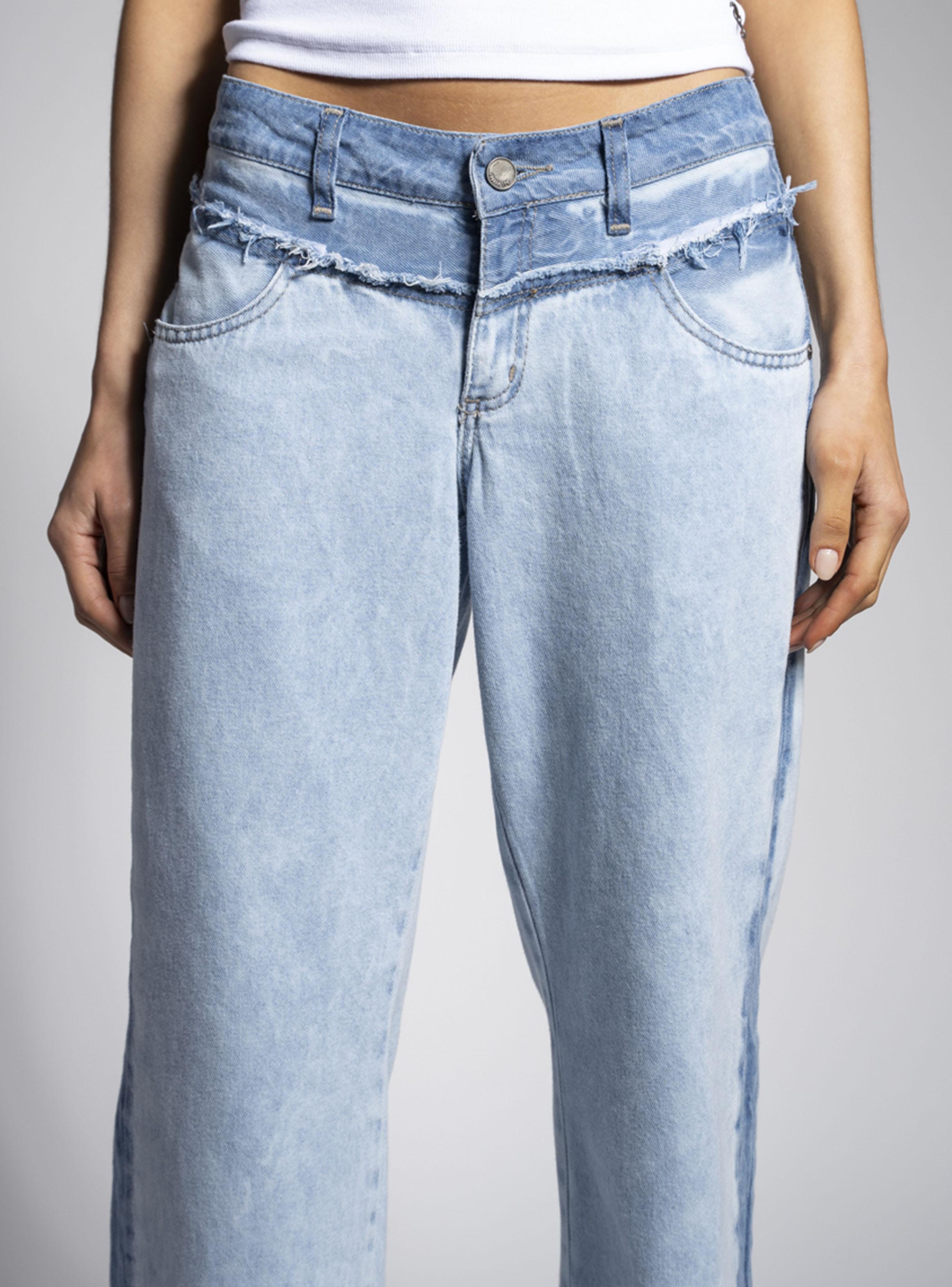 Jeans Tiro Bajo Recto Renata Celeste-2