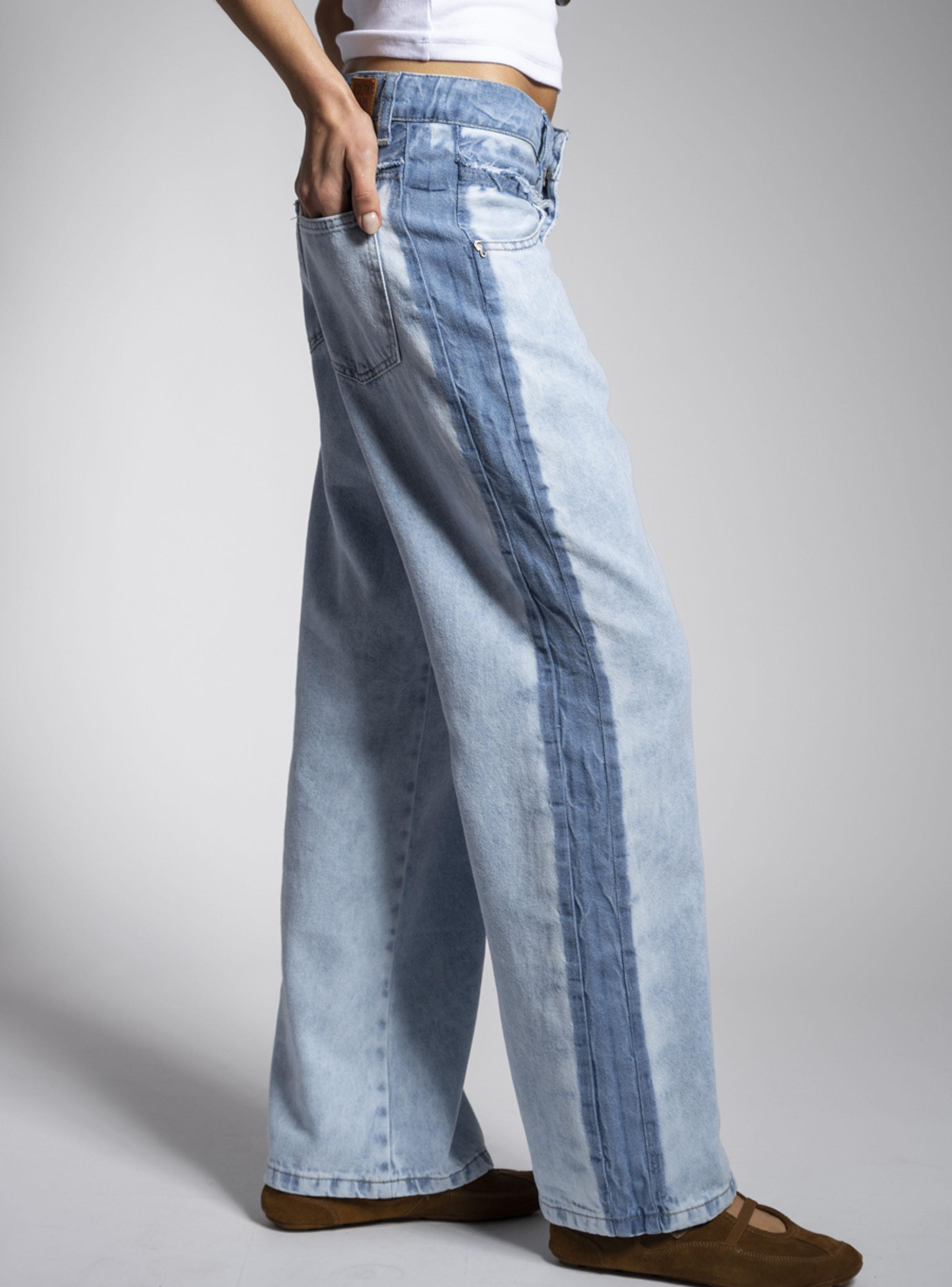 Jeans Tiro Bajo Recto Renata Celeste-1