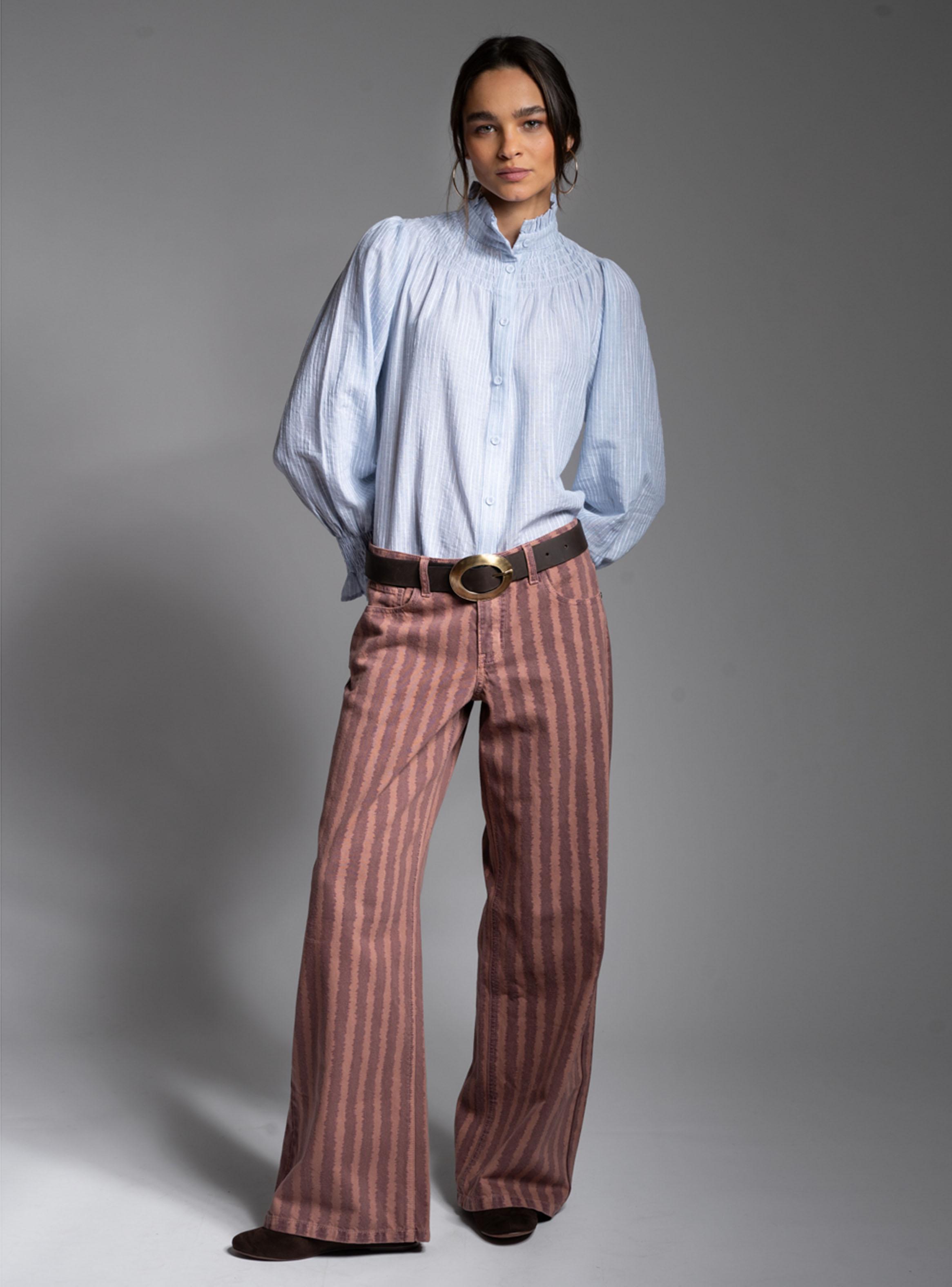 Jeans Tiro Bajo Wide Leg Josefa TB Burdeo-4