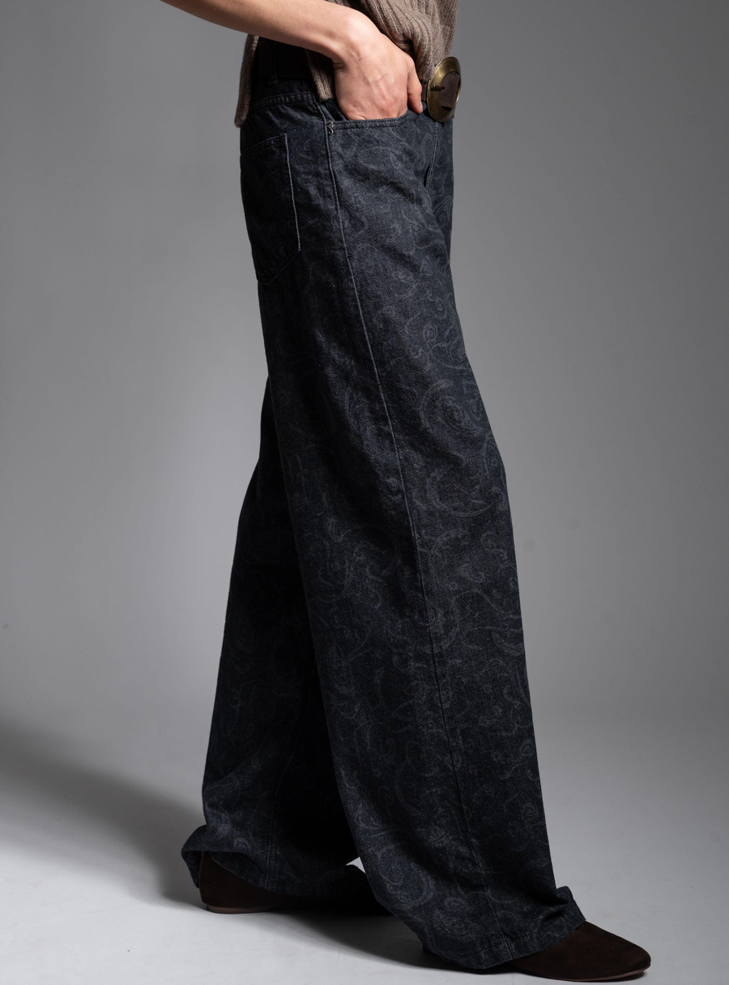Jeans Tiro Bajo Wide Leg Josefa TB Marengo-2