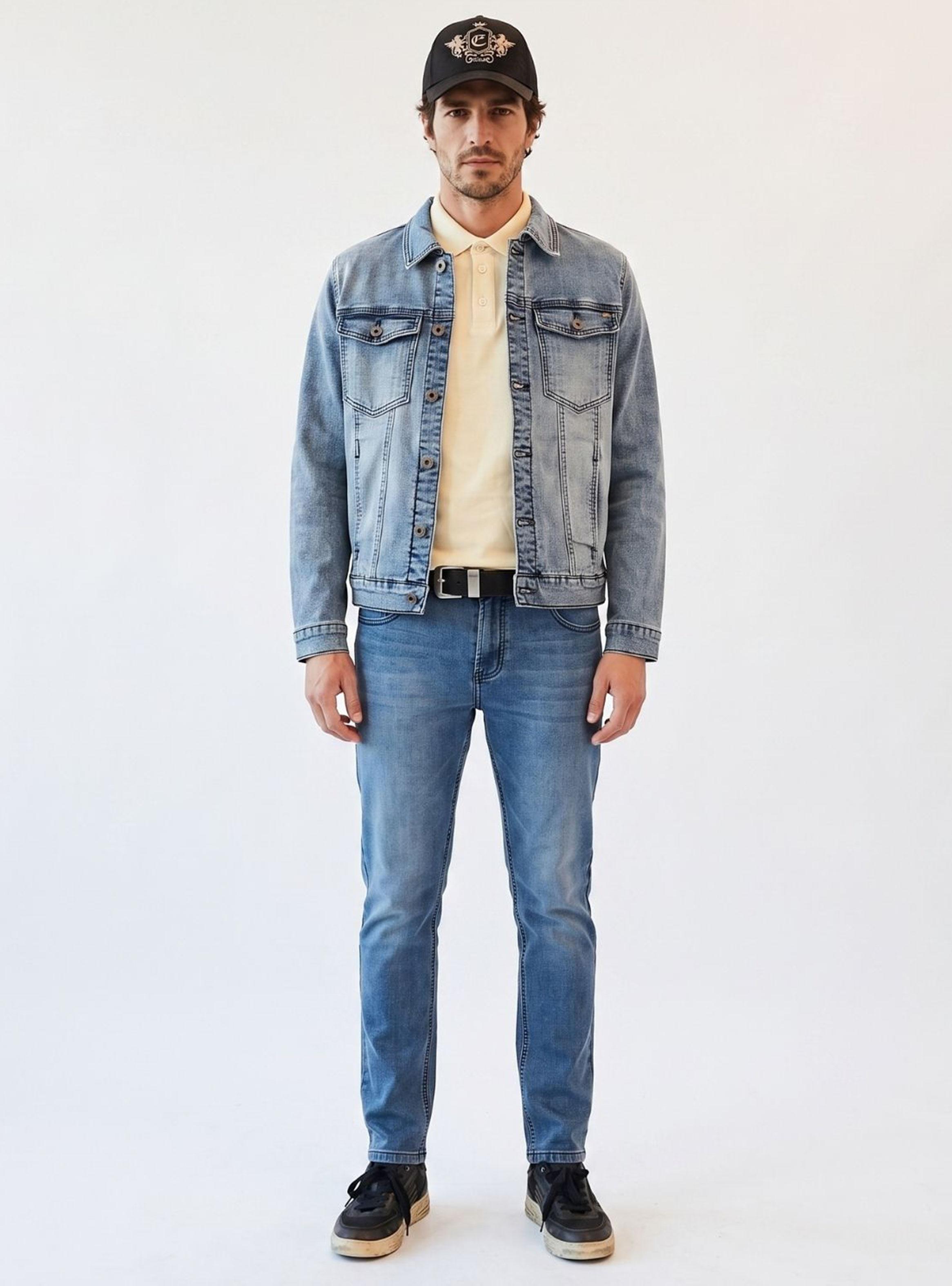 Chaqueta Trucker Light Blue Jogger Denim-3
