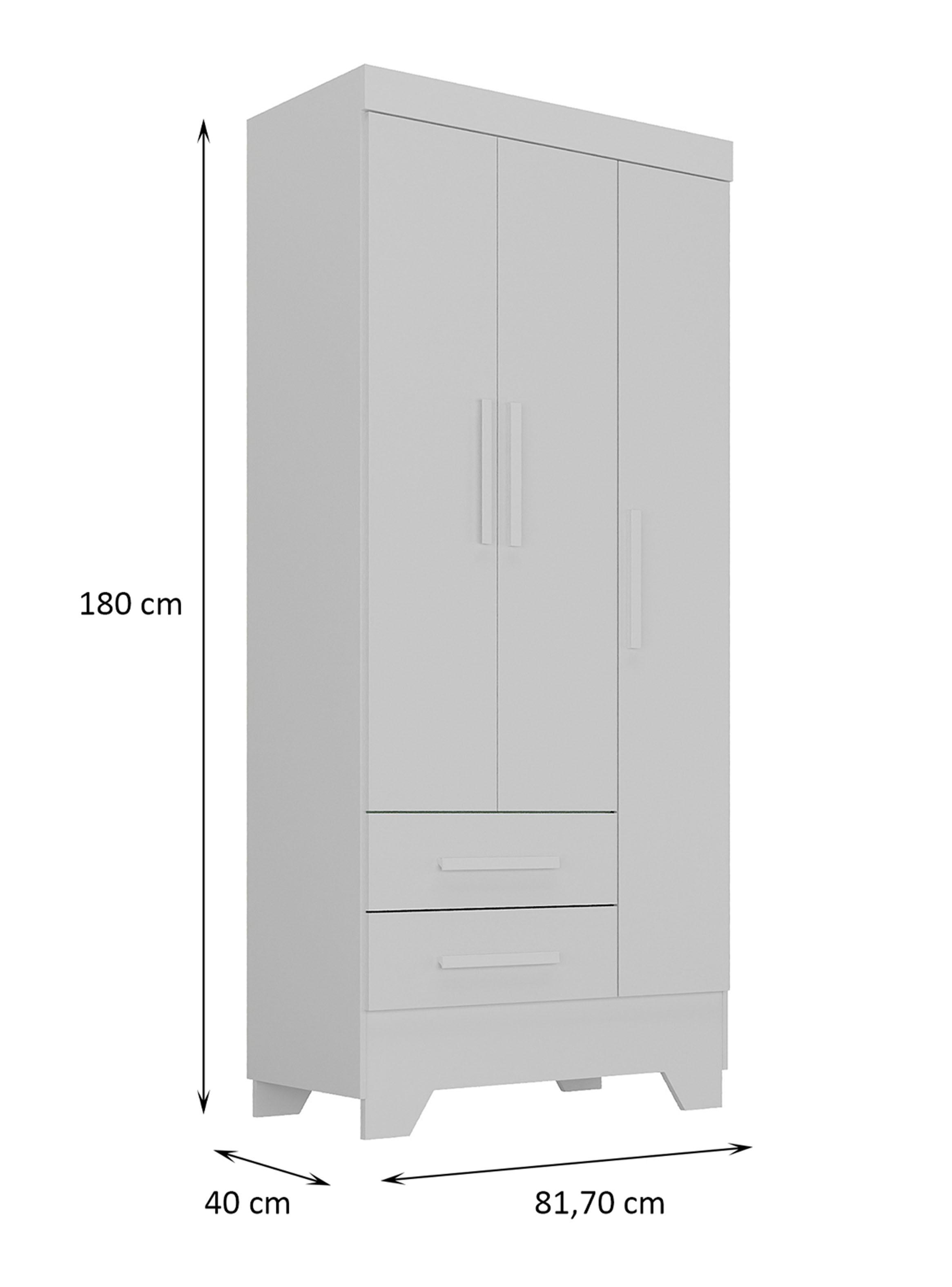 Clóset 3 Puertas 2 Cajones Adoleta 180x81.7x40 cm-1
