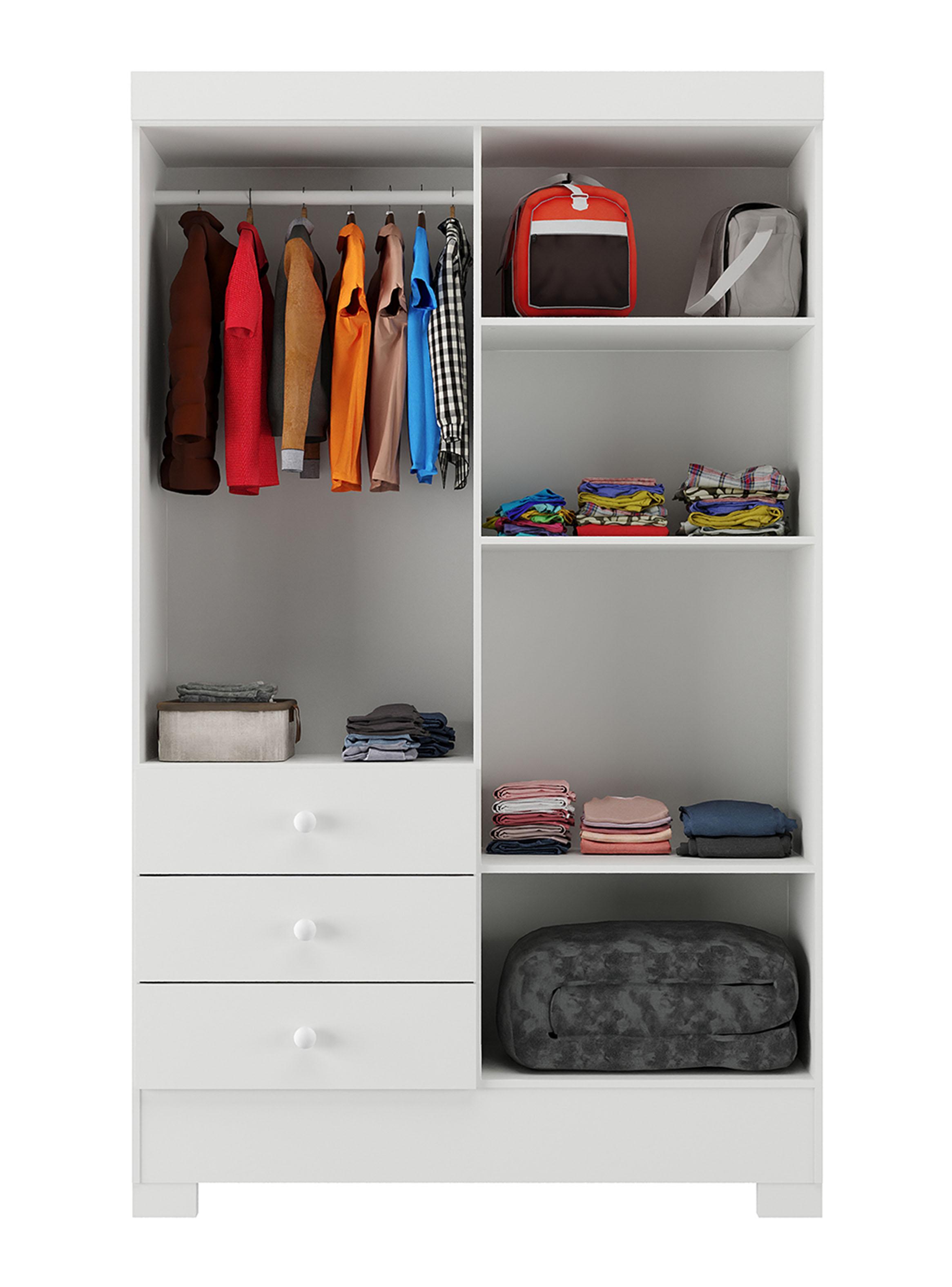 Clóset 4 Puertas 3 Cajones Ciranda 180x108.4x40 cm-2