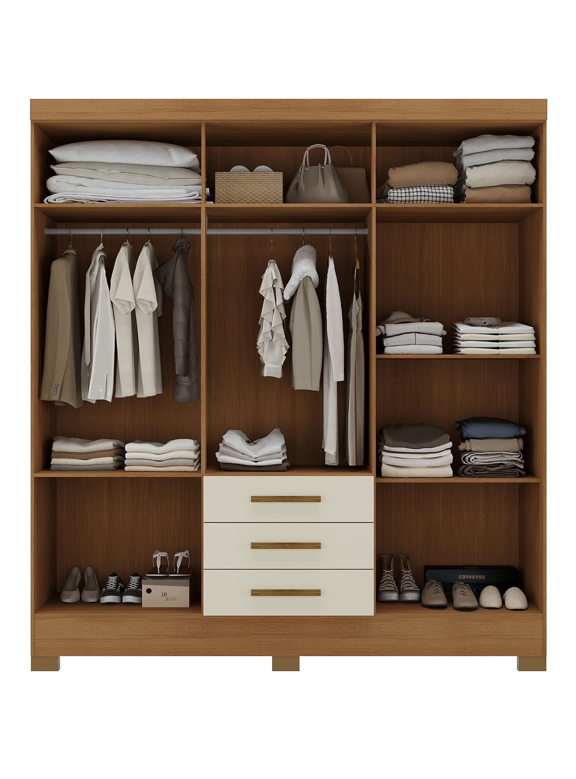 Clóset 6 Puertas 3 Cajones Itacare 200.5x162x40 cm-2