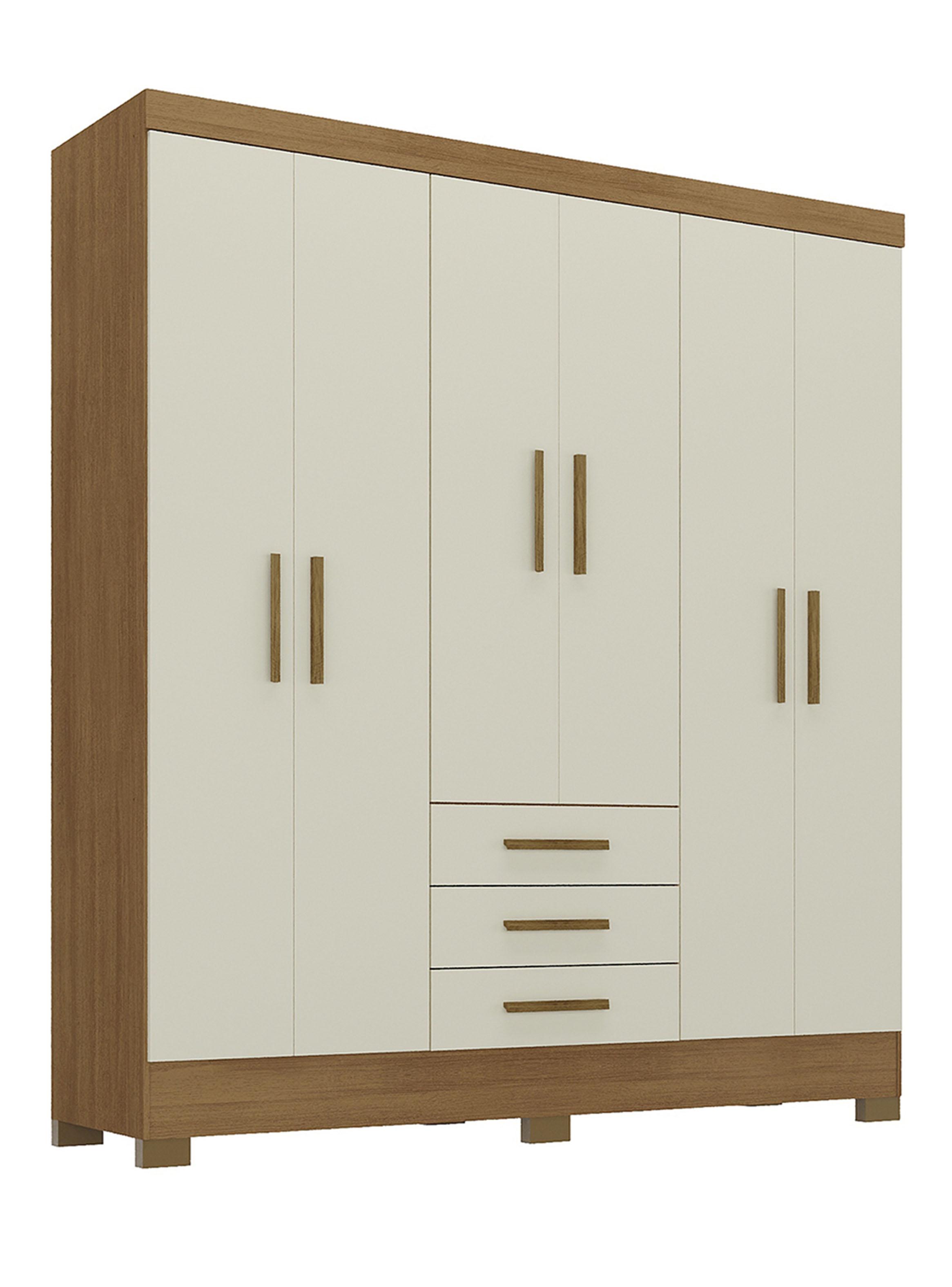 Clóset 6 Puertas 3 Cajones Itacare 200.5x162x40 cm-0