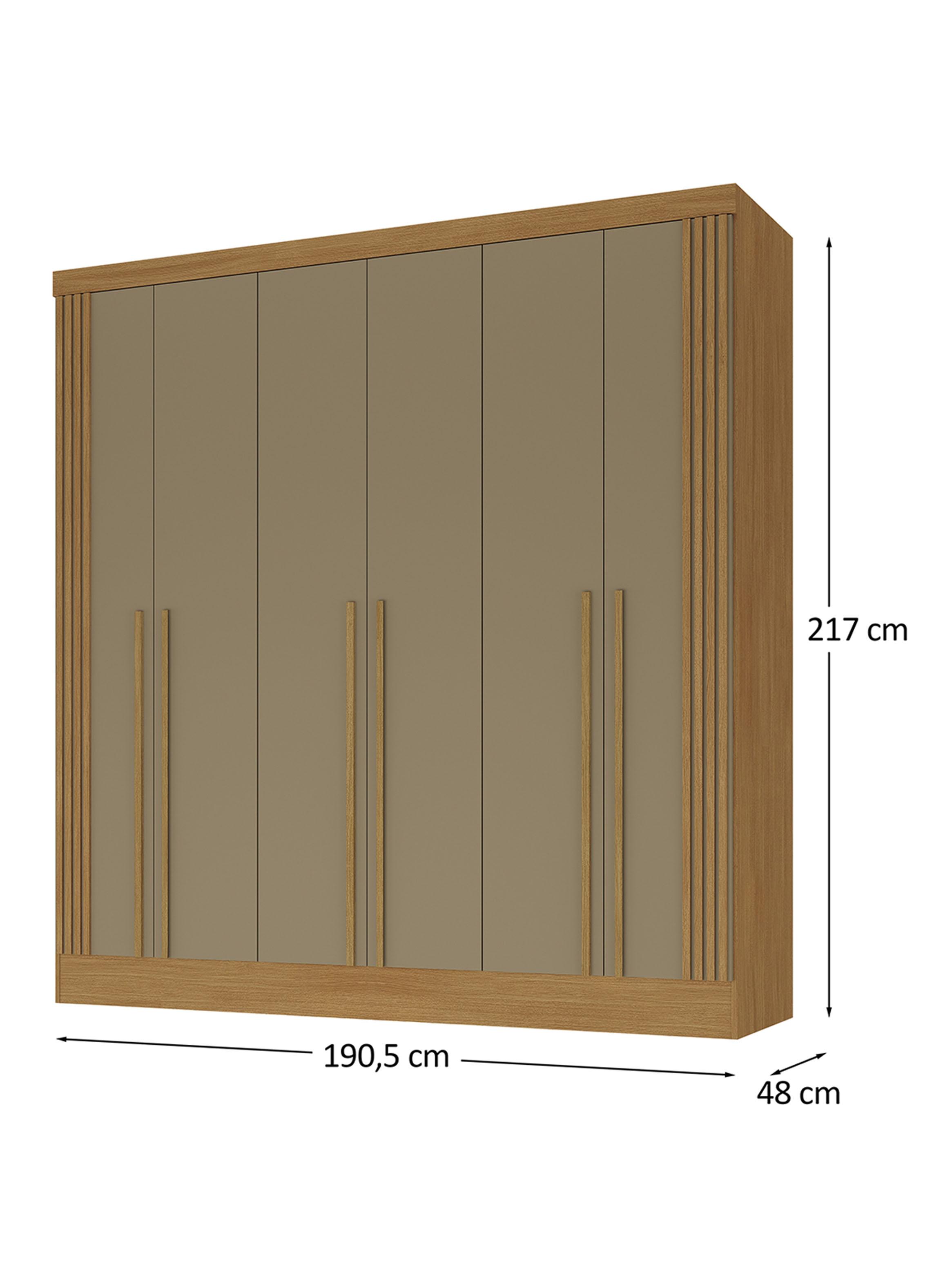 Clóset 6 Puertas 3 Cajones New Bali 217x195x46.5 cm-1