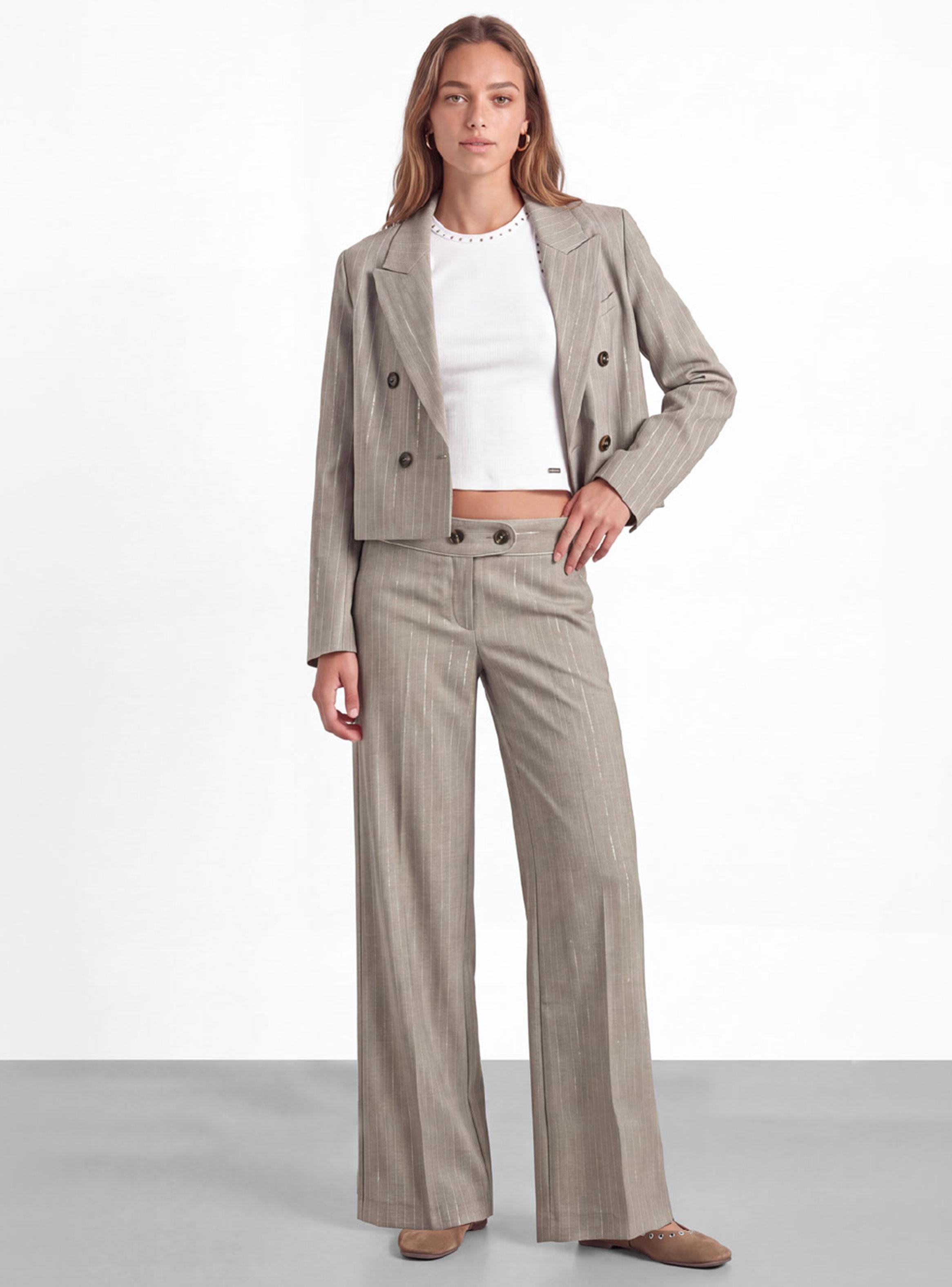 Blazer Rayas Corto Lurex-5