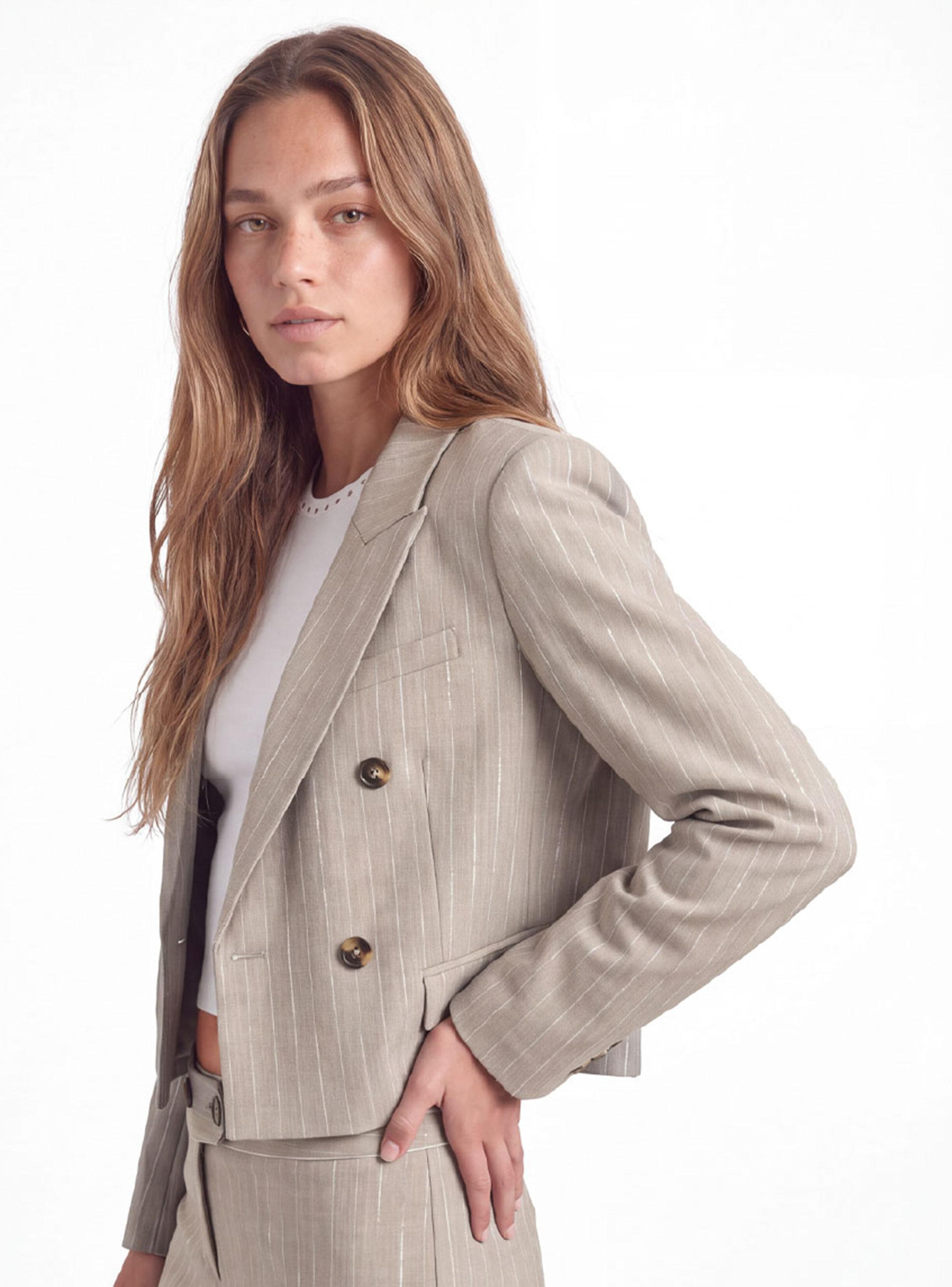 Blazer Rayas Corto Lurex-3