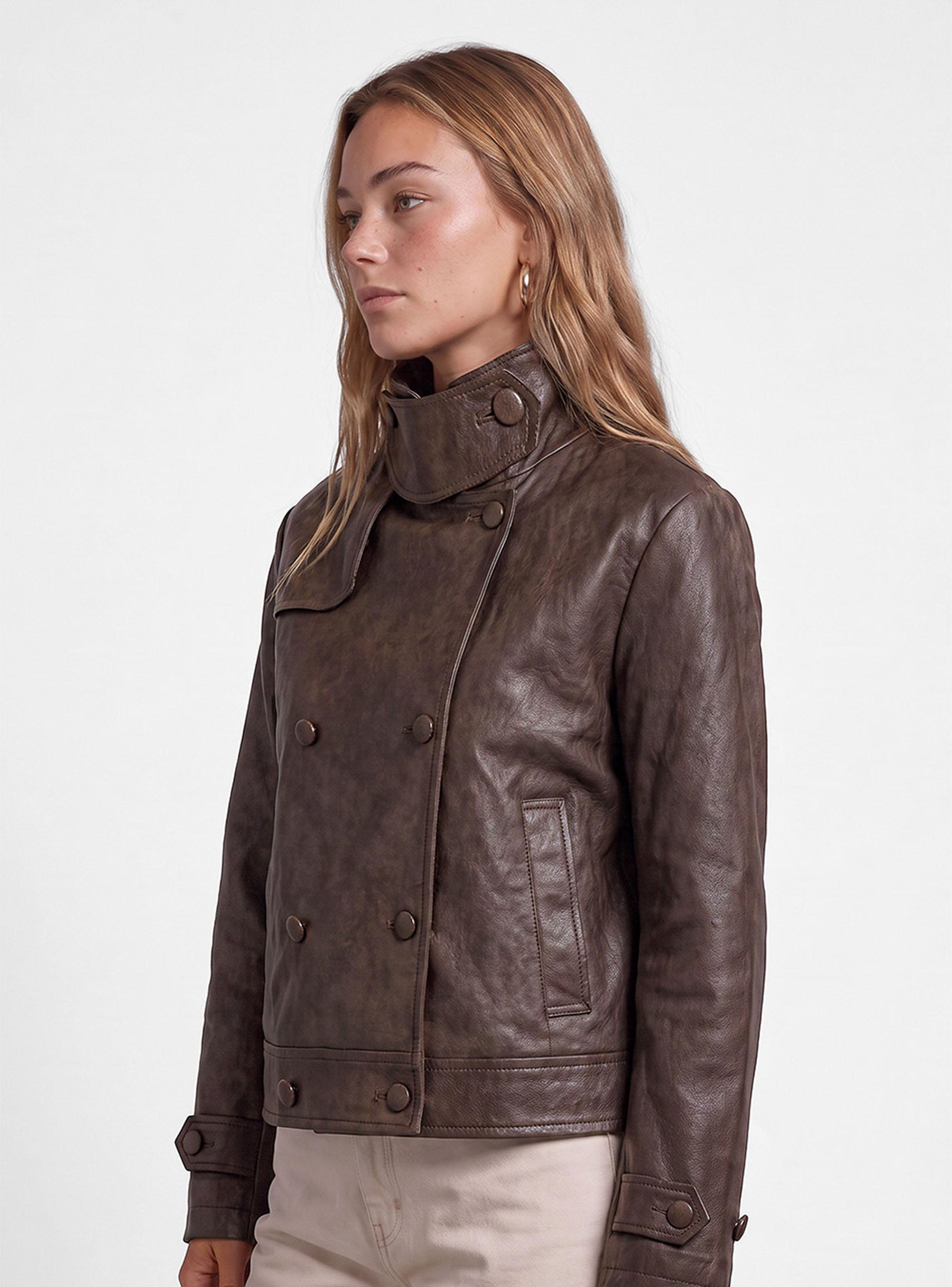 Chaqueta Pu Cuello Funnel-2