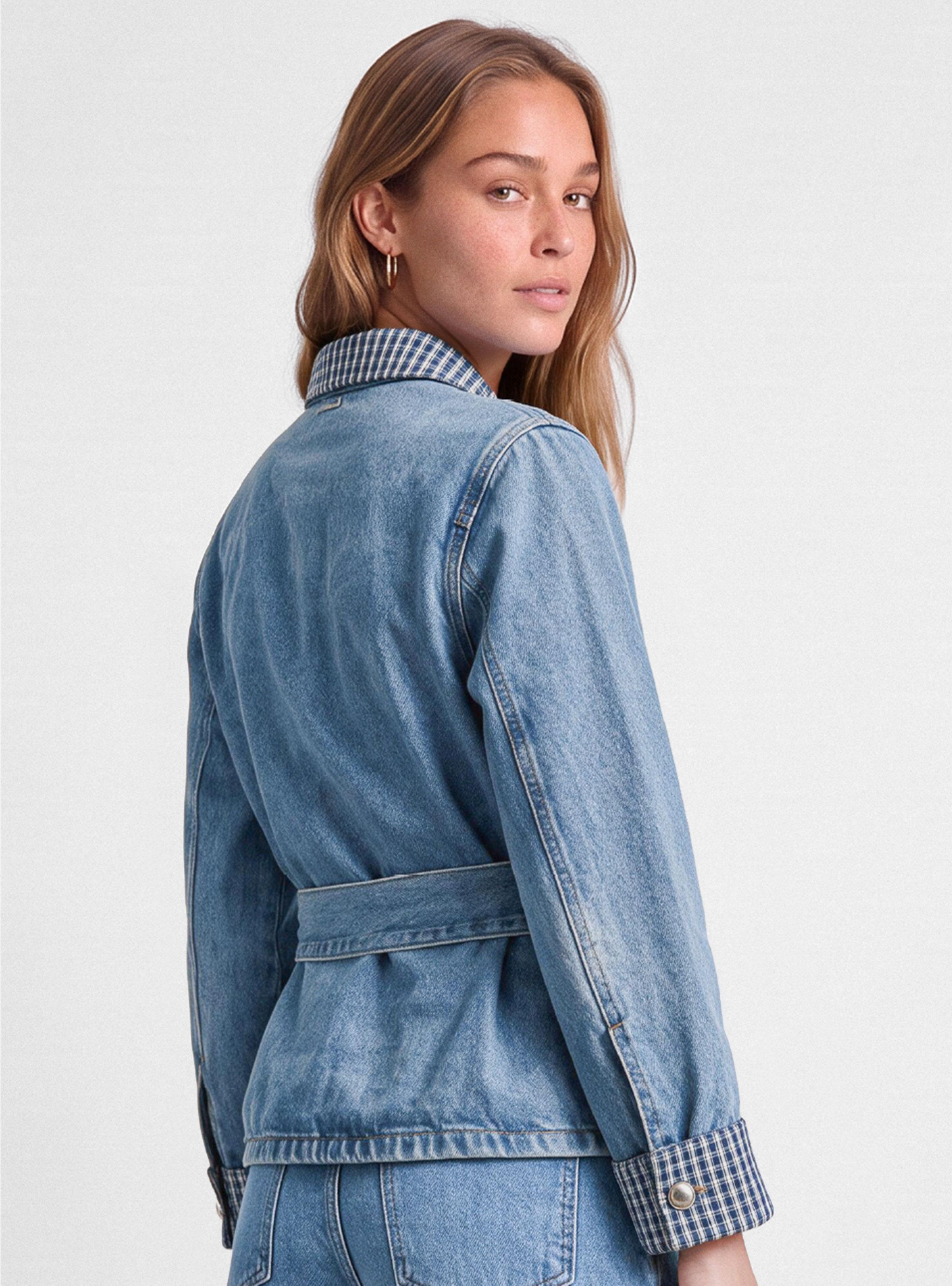 Chaqueta Detalle Print Blue-1