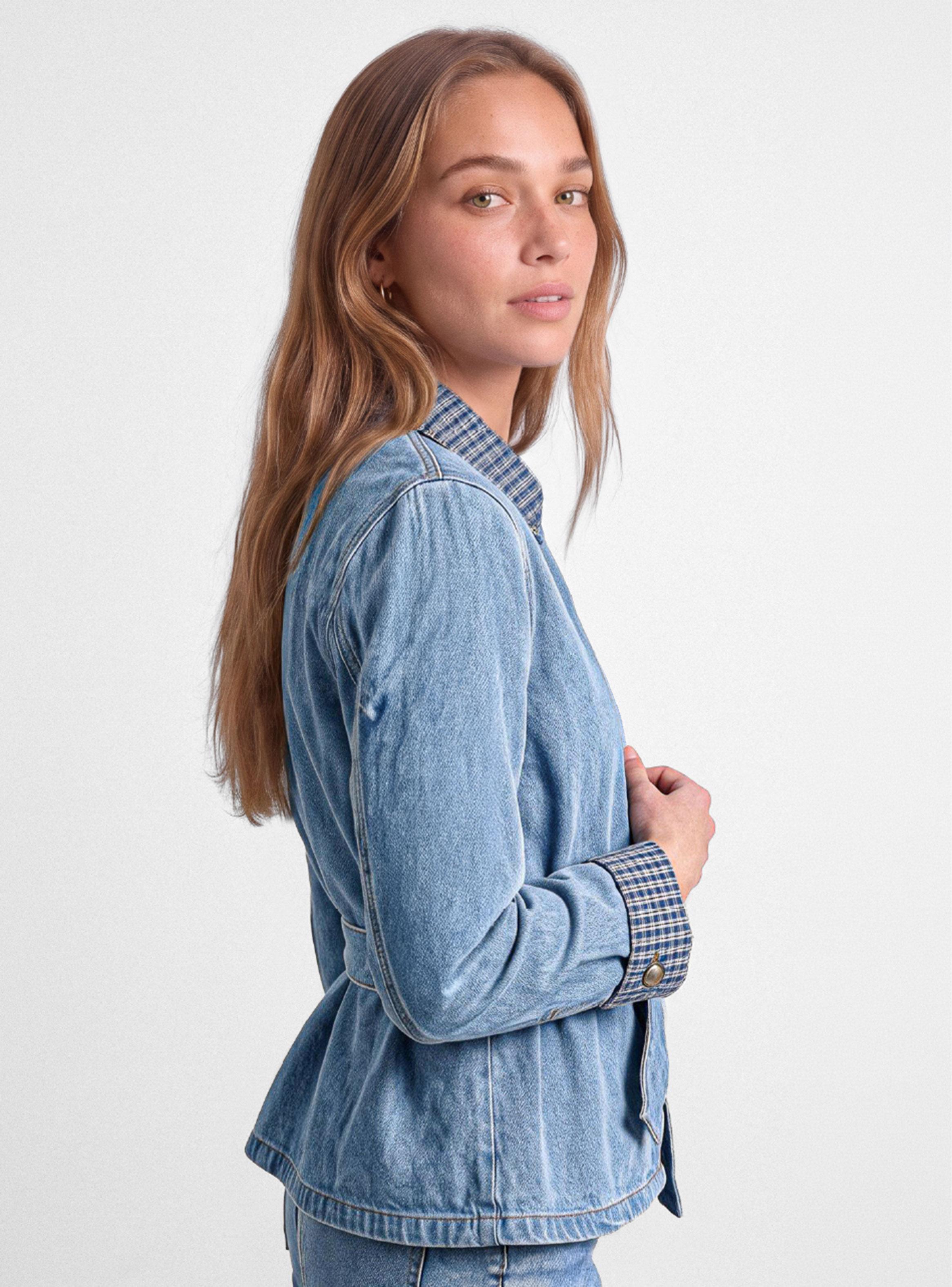 Chaqueta Detalle Print Blue-2