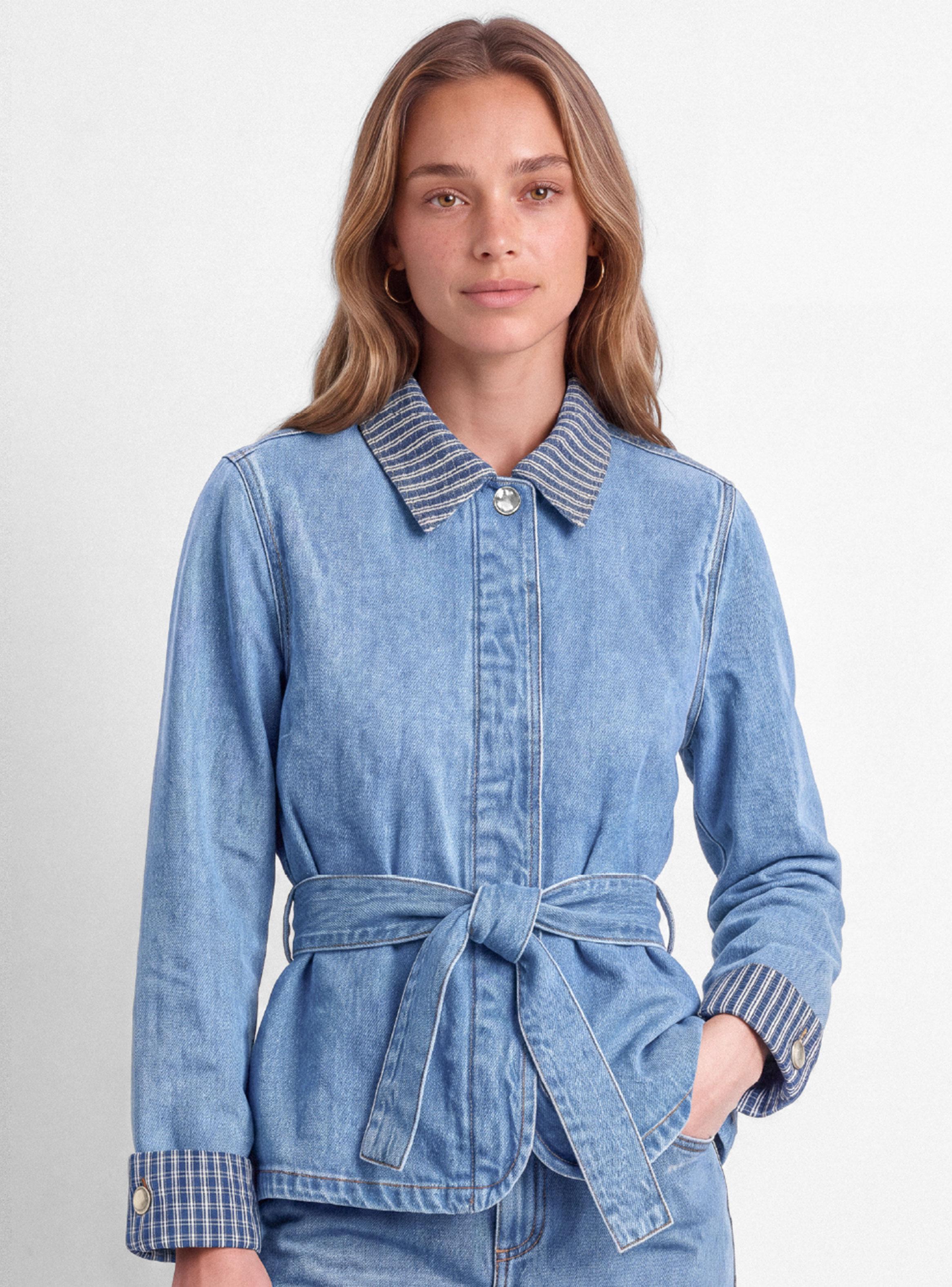 Chaqueta Detalle Print Blue-0