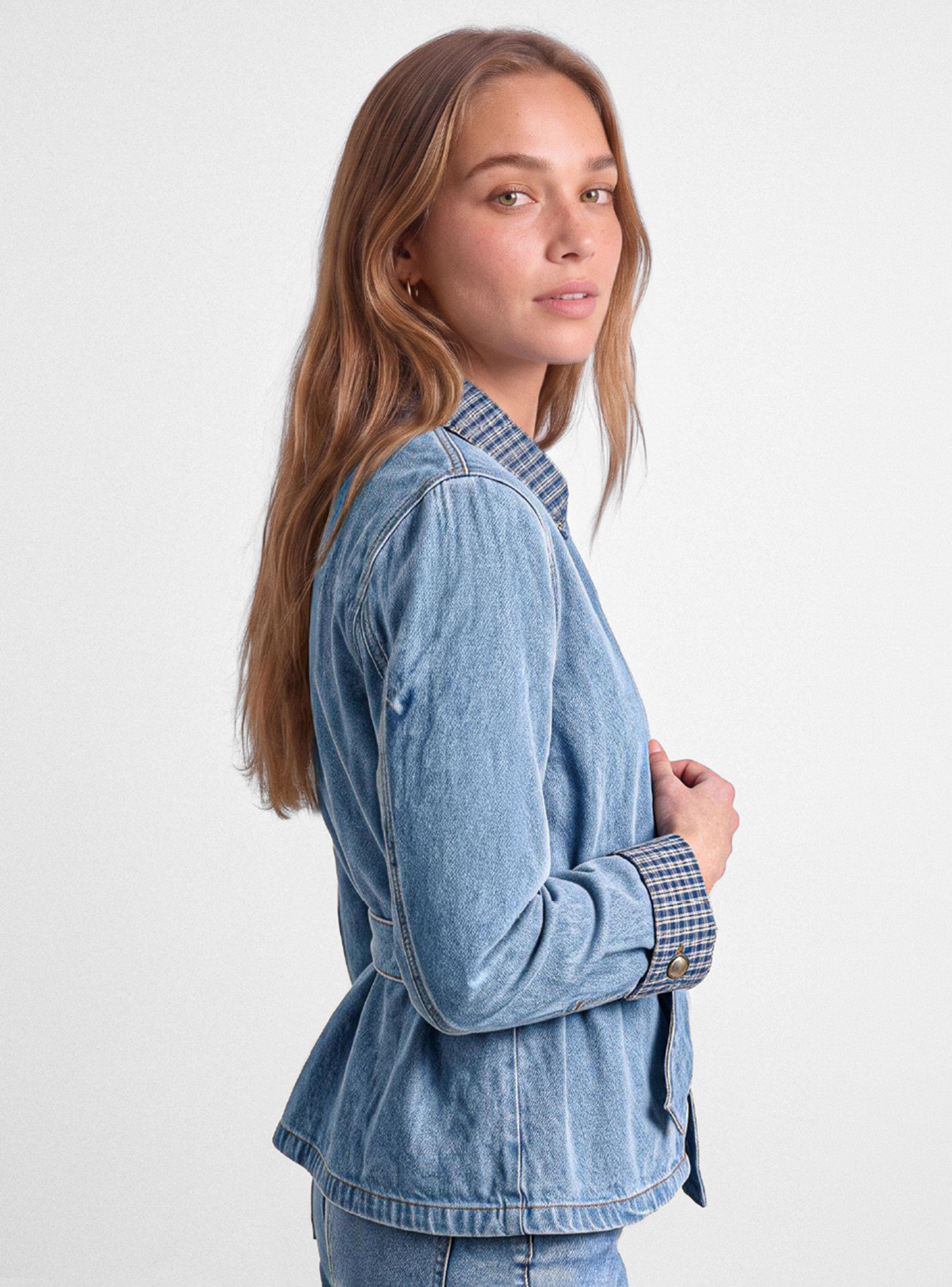 Chaqueta Detalle Print Blue-2