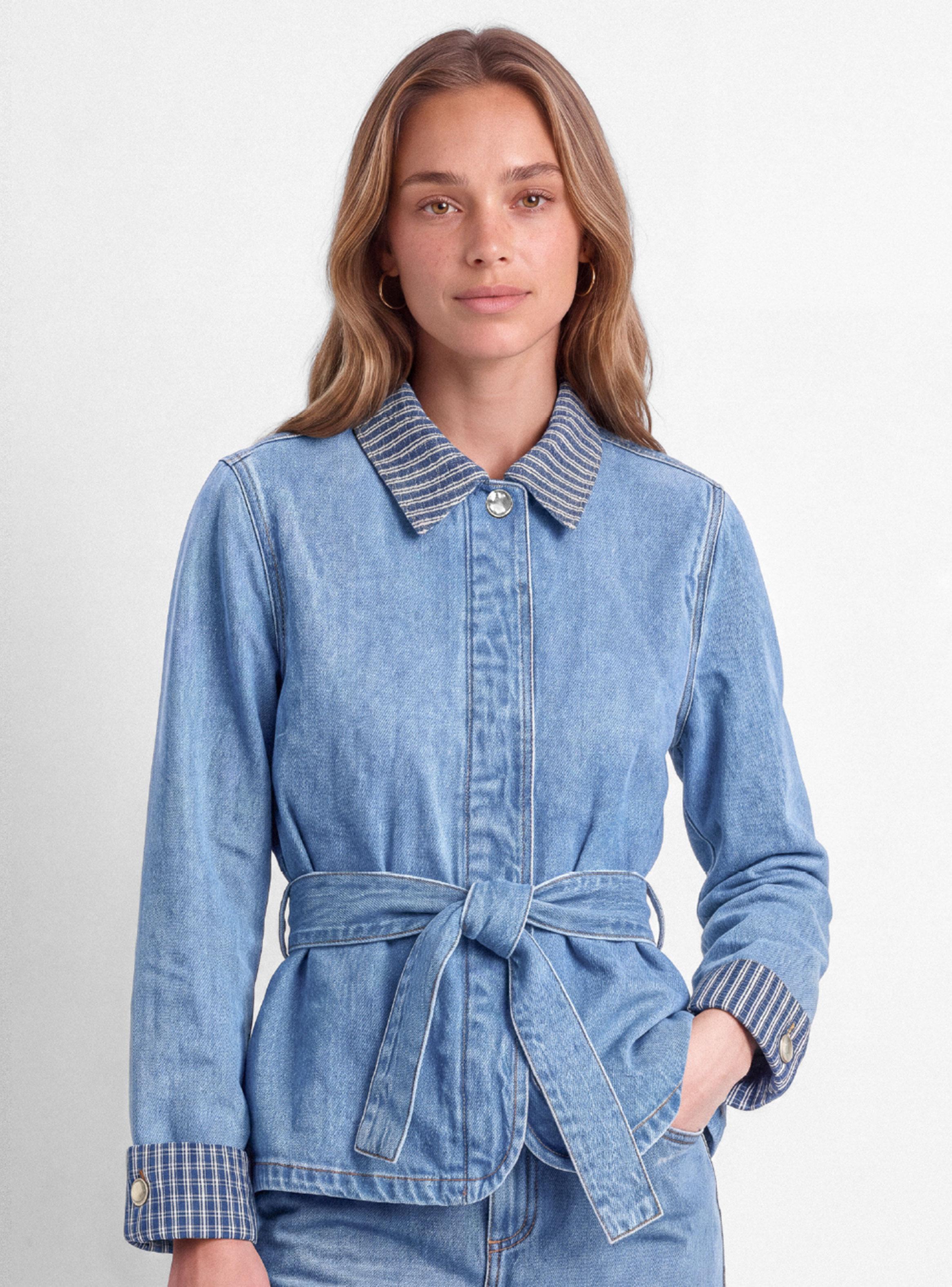 Chaqueta Detalle Print Blue-0