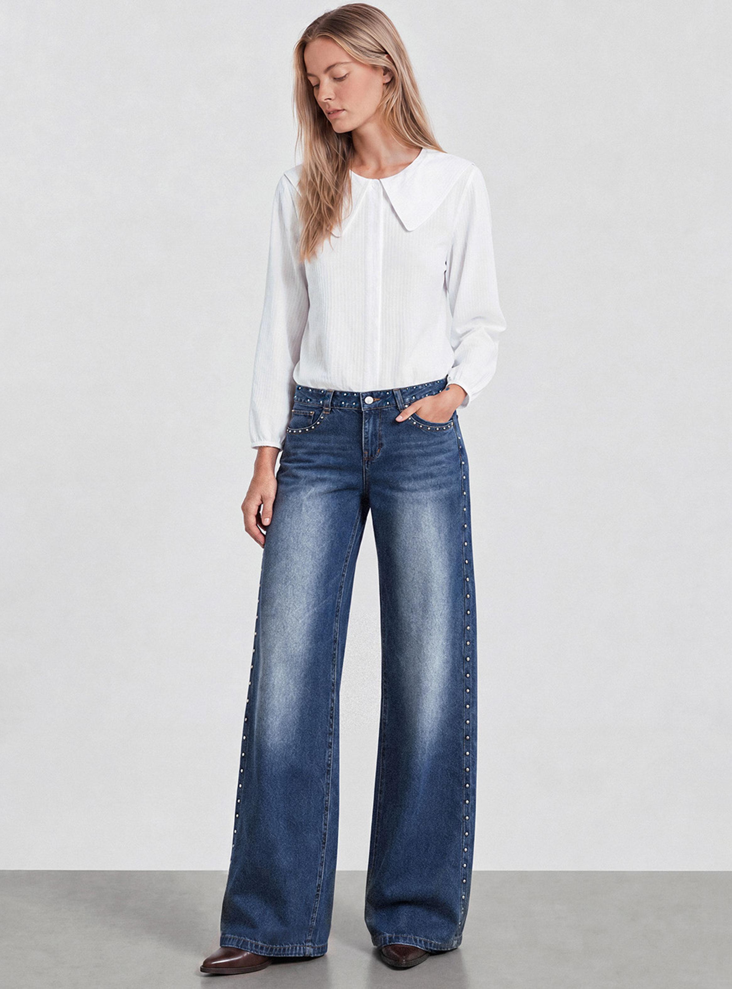 Pantalón Pretina Tachas Light Blue-3