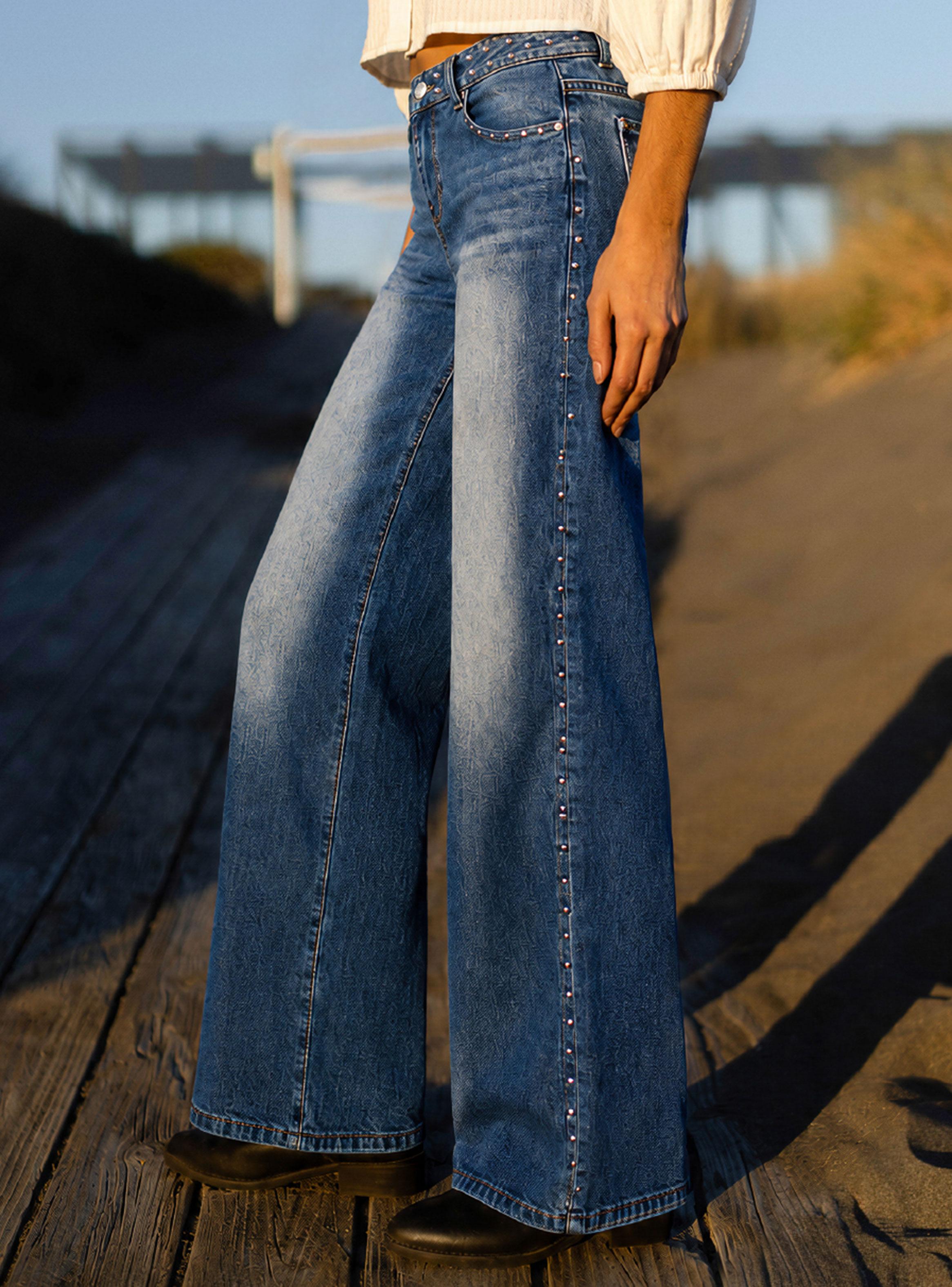 Pantalón Pretina Tachas Light Blue-2