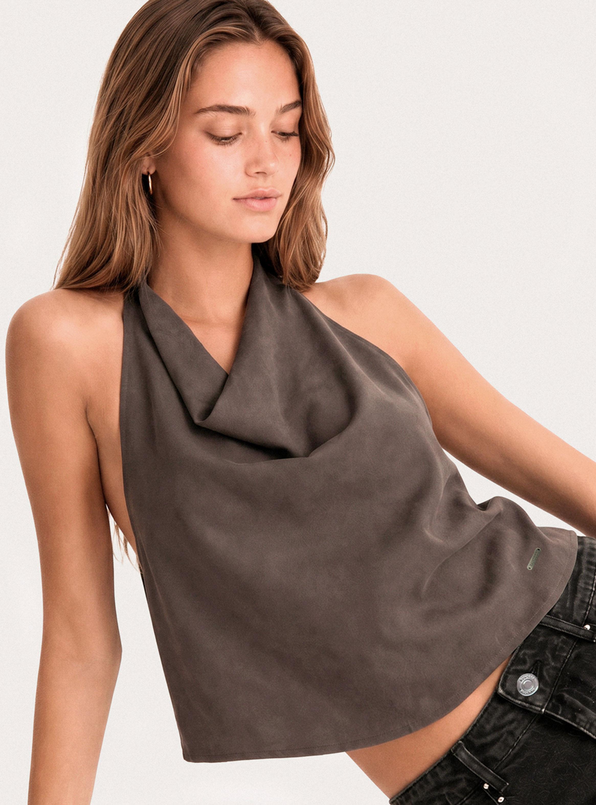 Top Halter Dark Brown-3