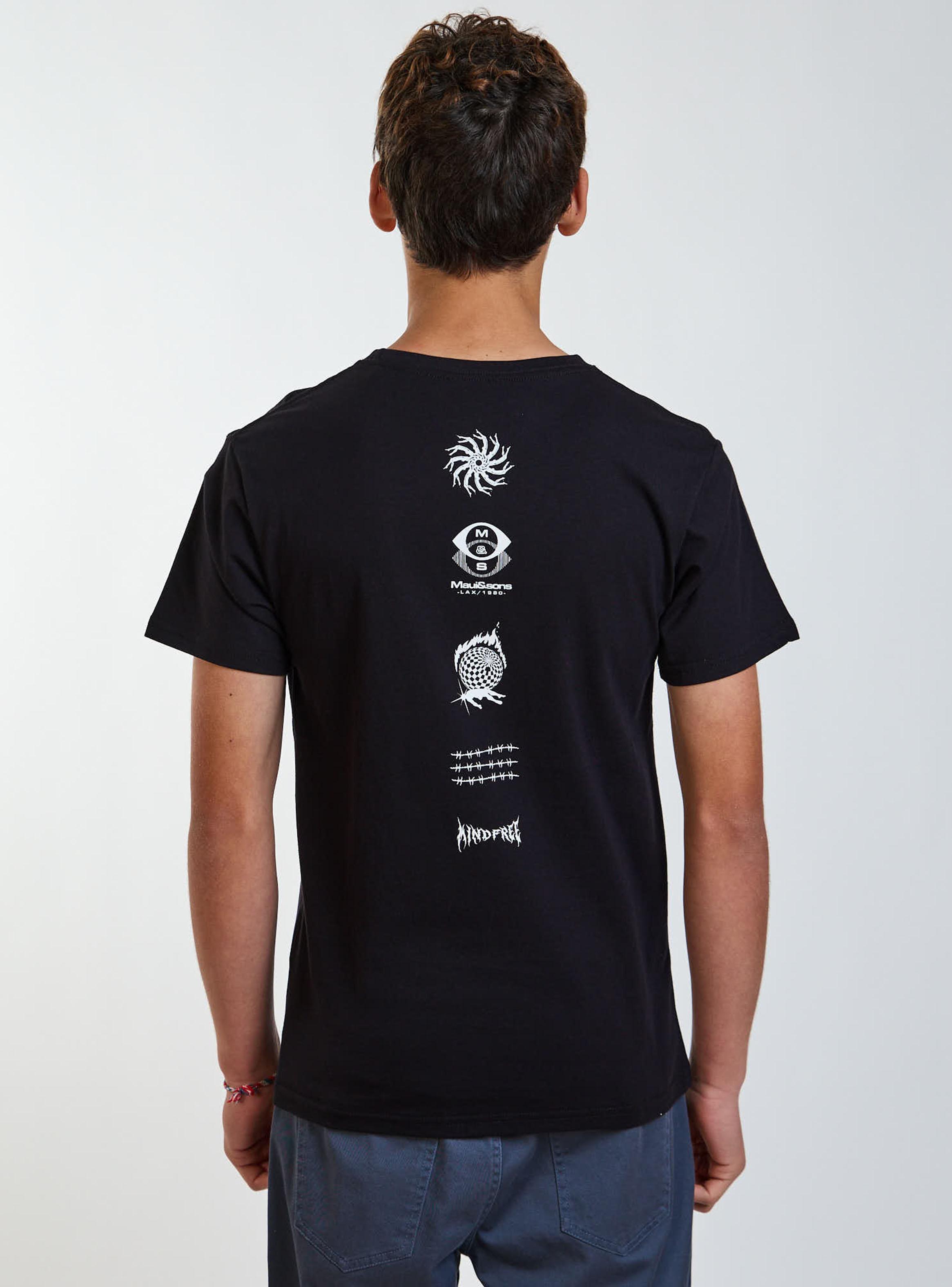 Polera Estampado Iconos Vertical Espalda-1