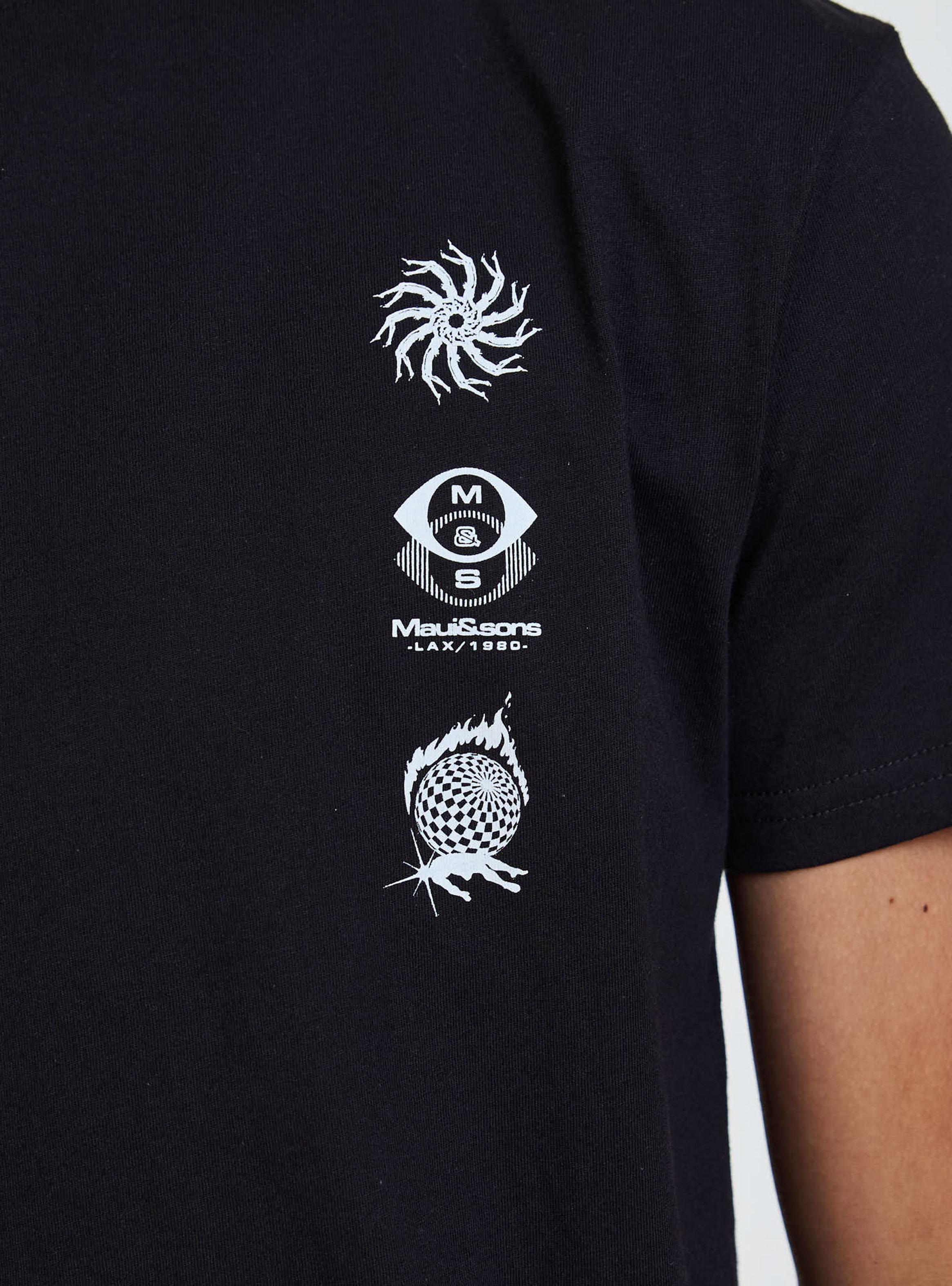 Polera Estampado Iconos Vertical Espalda-3