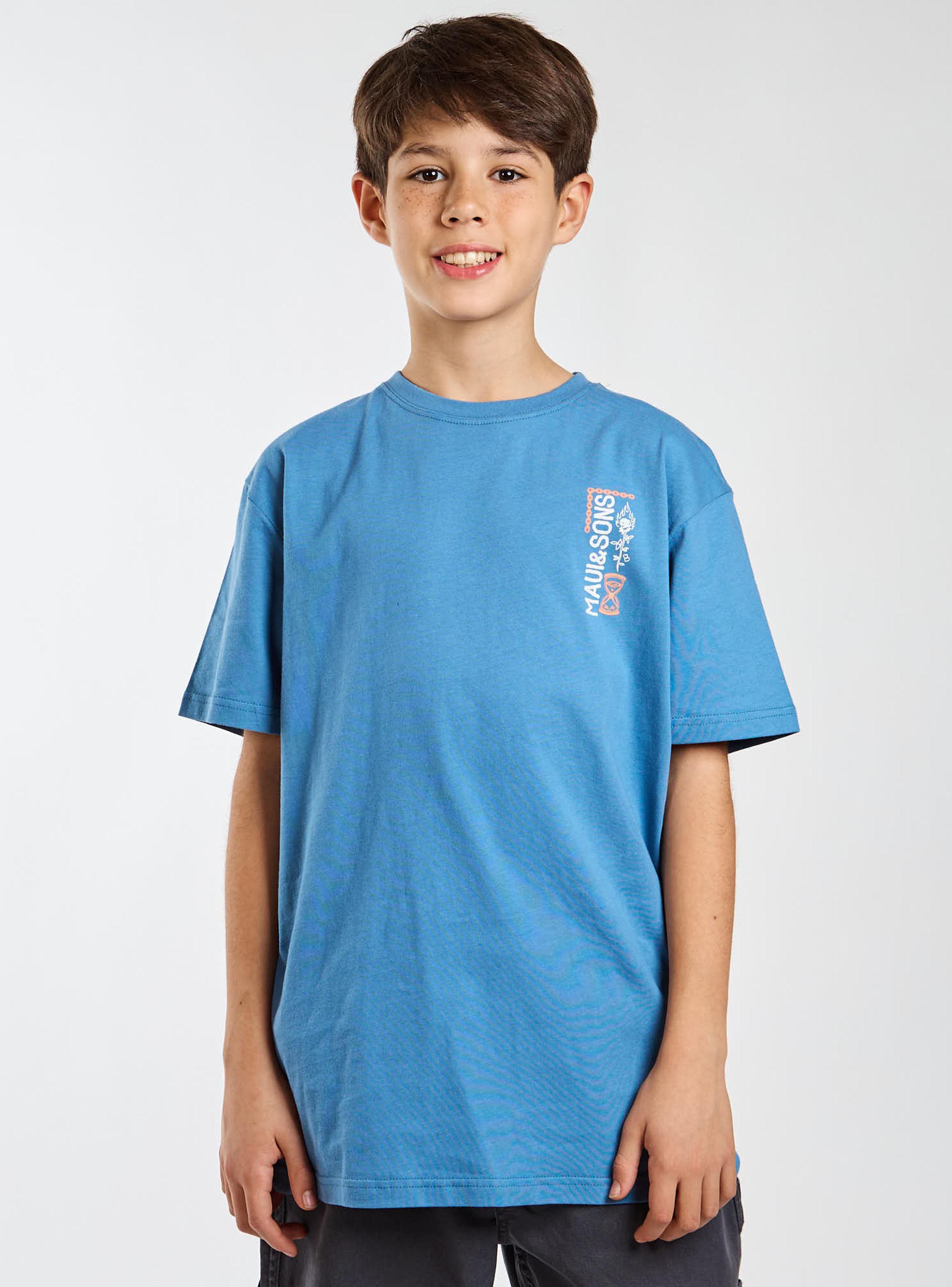 Polera Estampado Skull Llamas Espalda-0