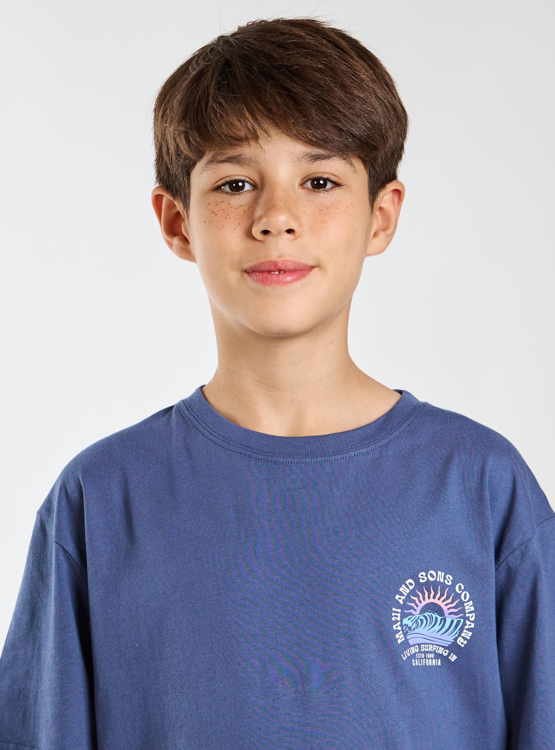 Polera Estampado Gráfico Olas Espalda Navy-4