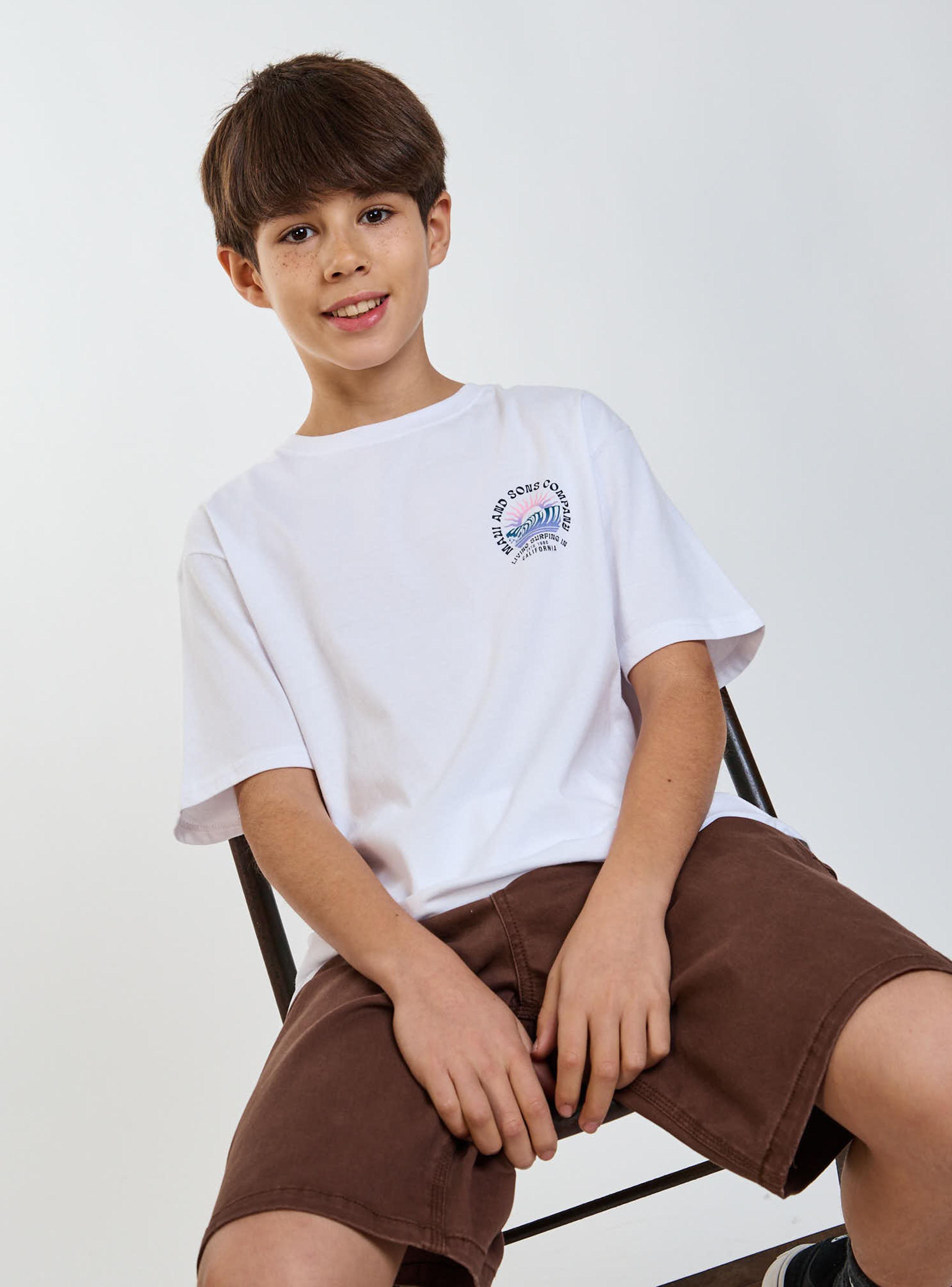 Polera Estampado Gráfico Olas Espalda-5