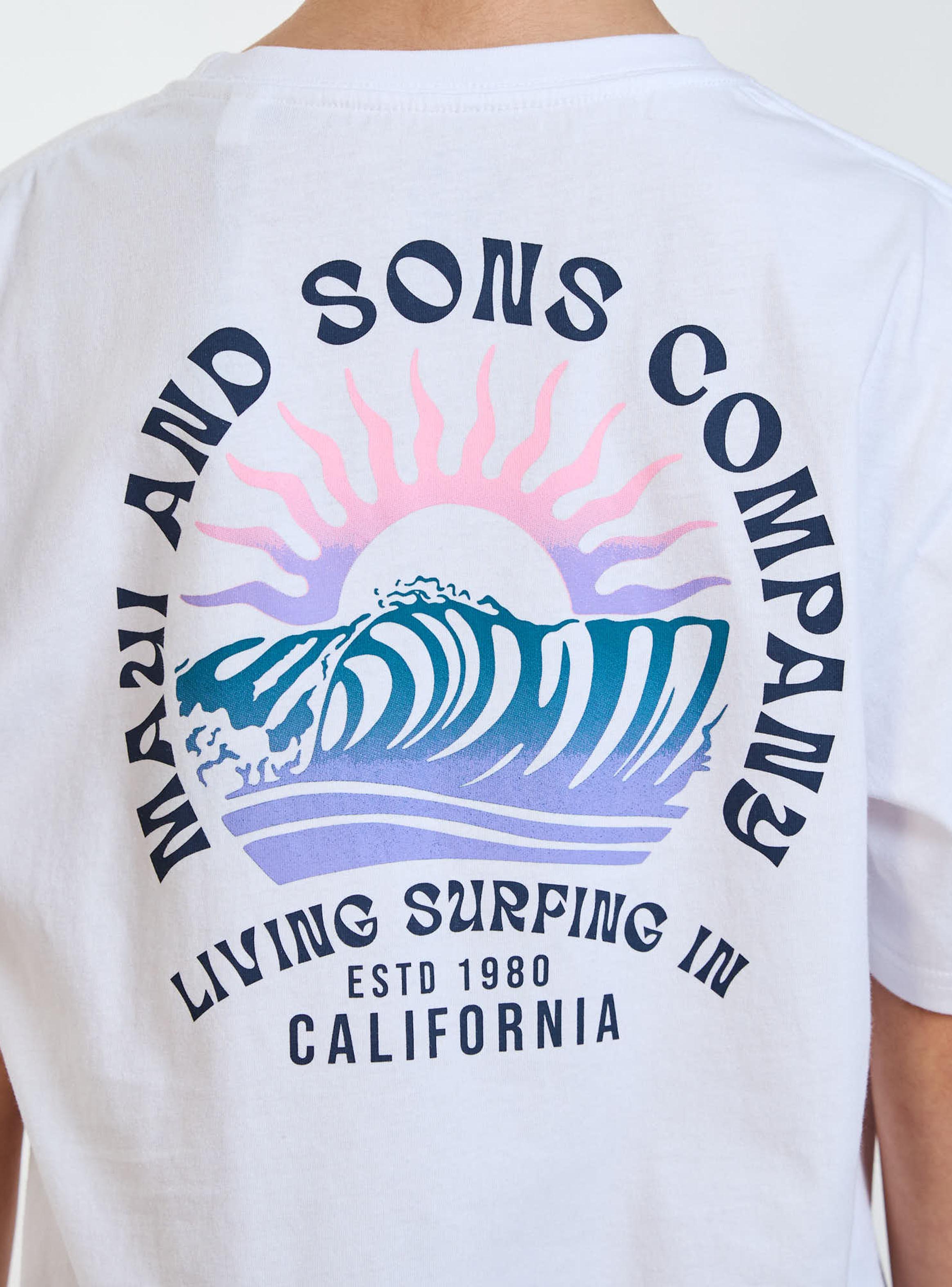 Polera Estampado Gráfico Olas Espalda-4