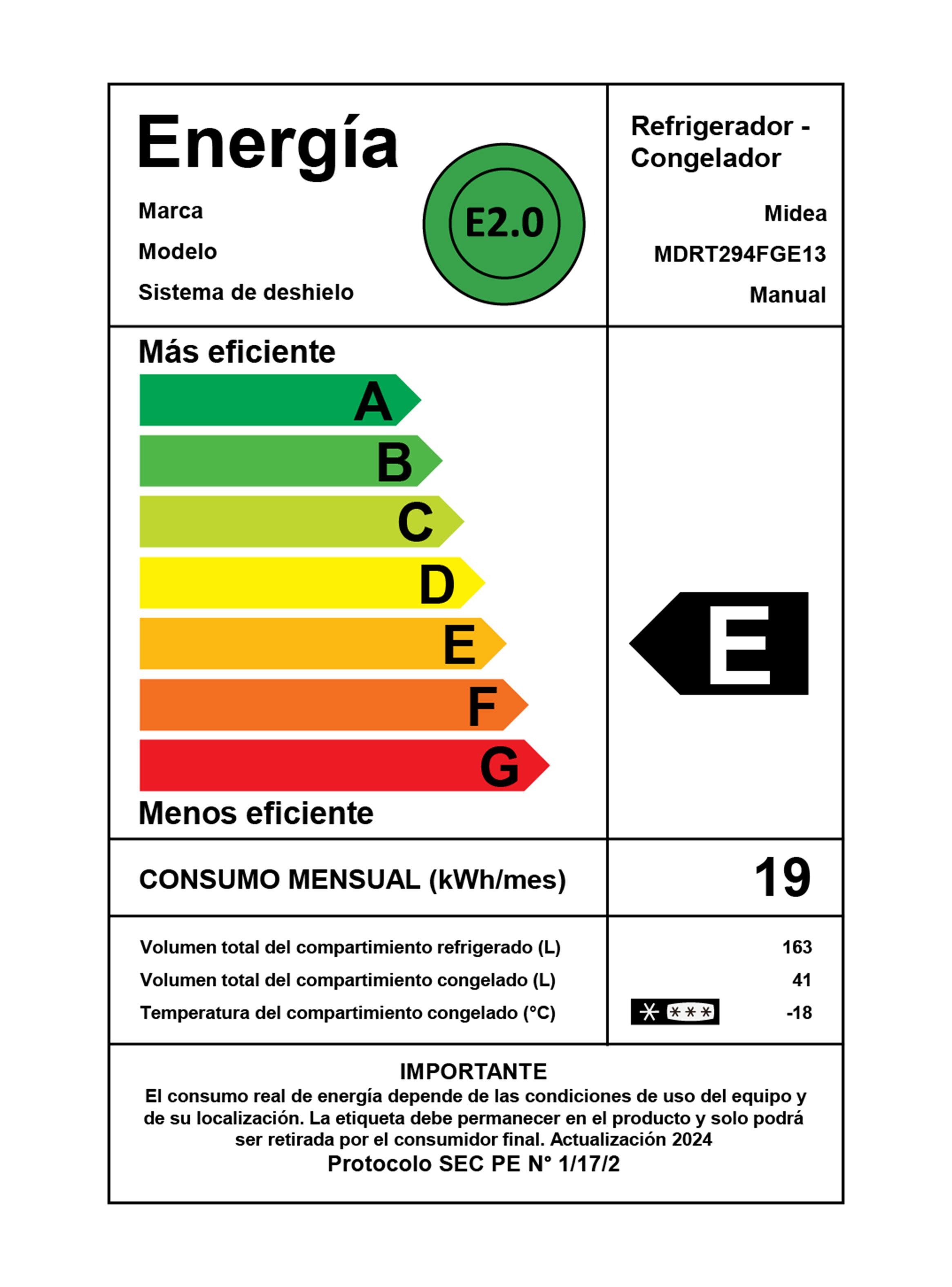 Refrigerador Top Mount Frío Directo 207 Litros MDRT294FGE13-7