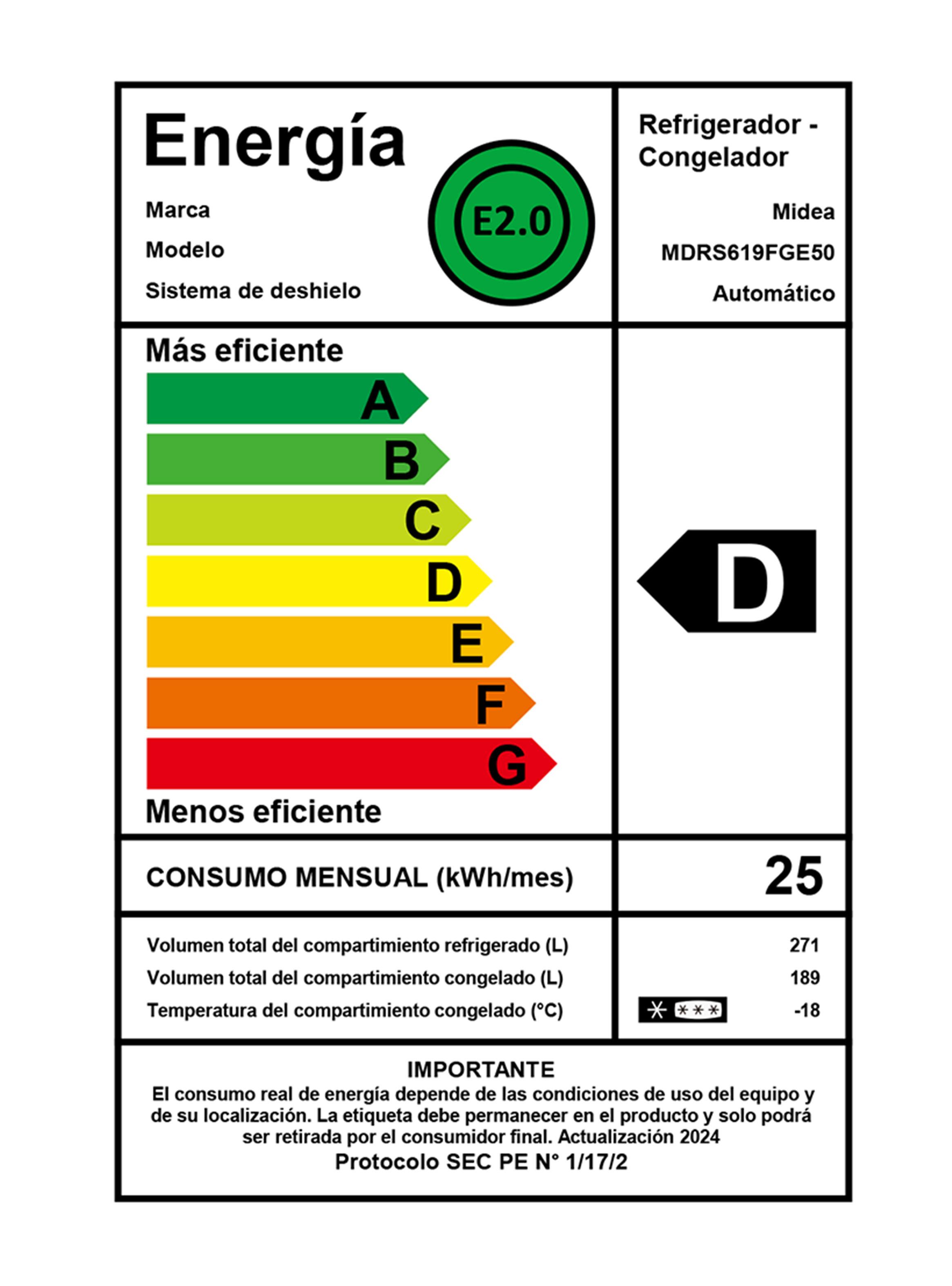 Refrigerador Side by Side No Frost 460 Litros MDRS619FGE50-7