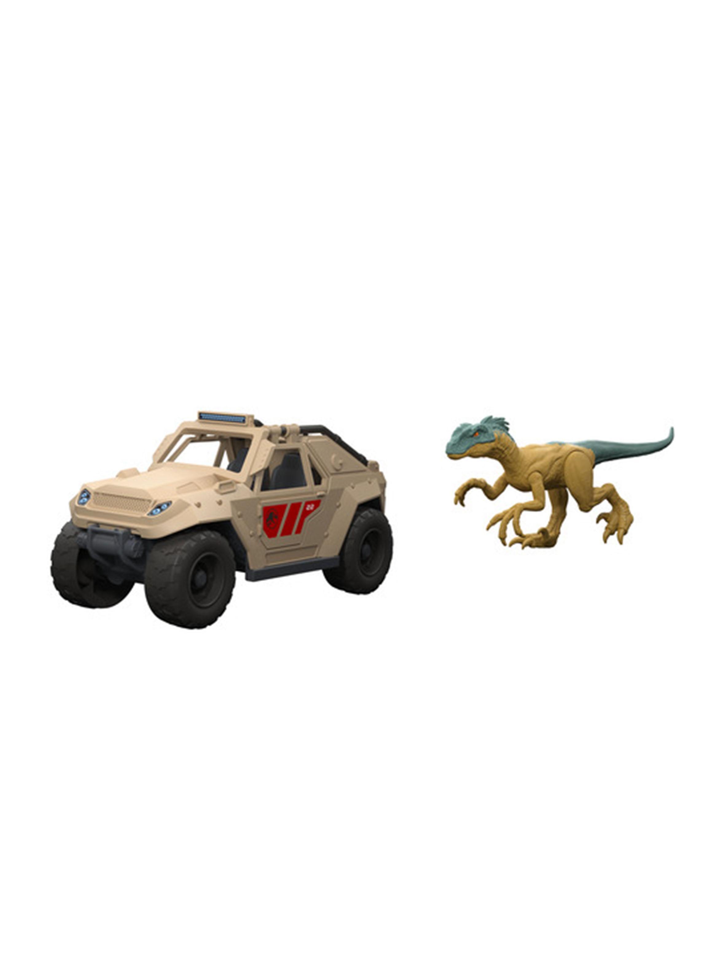 Vehículo 4x4 y Dinosaurio Velociraptor-3