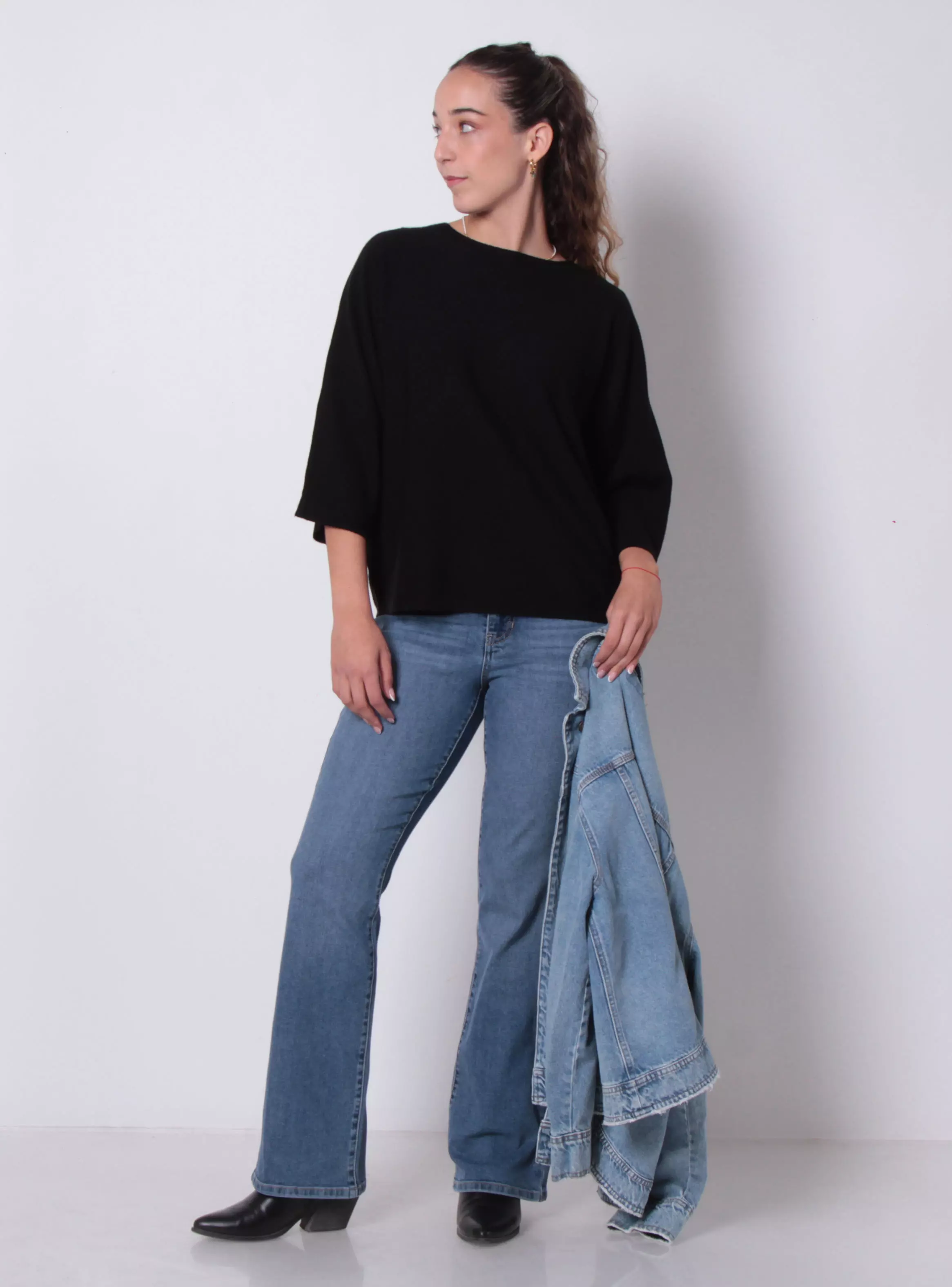Sweater Manga Larga Cuello Alto-3