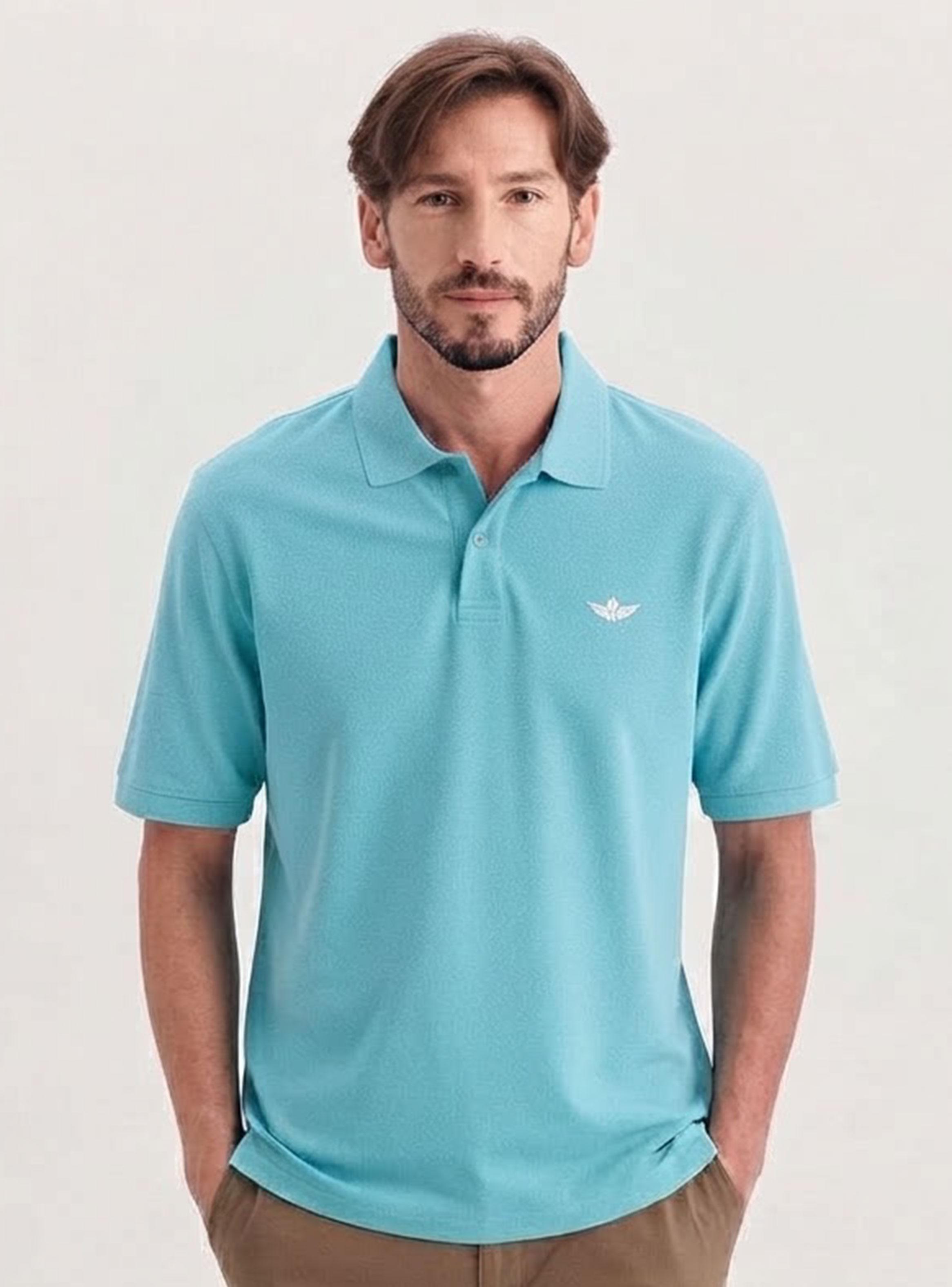 Polera Manga Corta Dkr Pique Polo Botón Regular-0