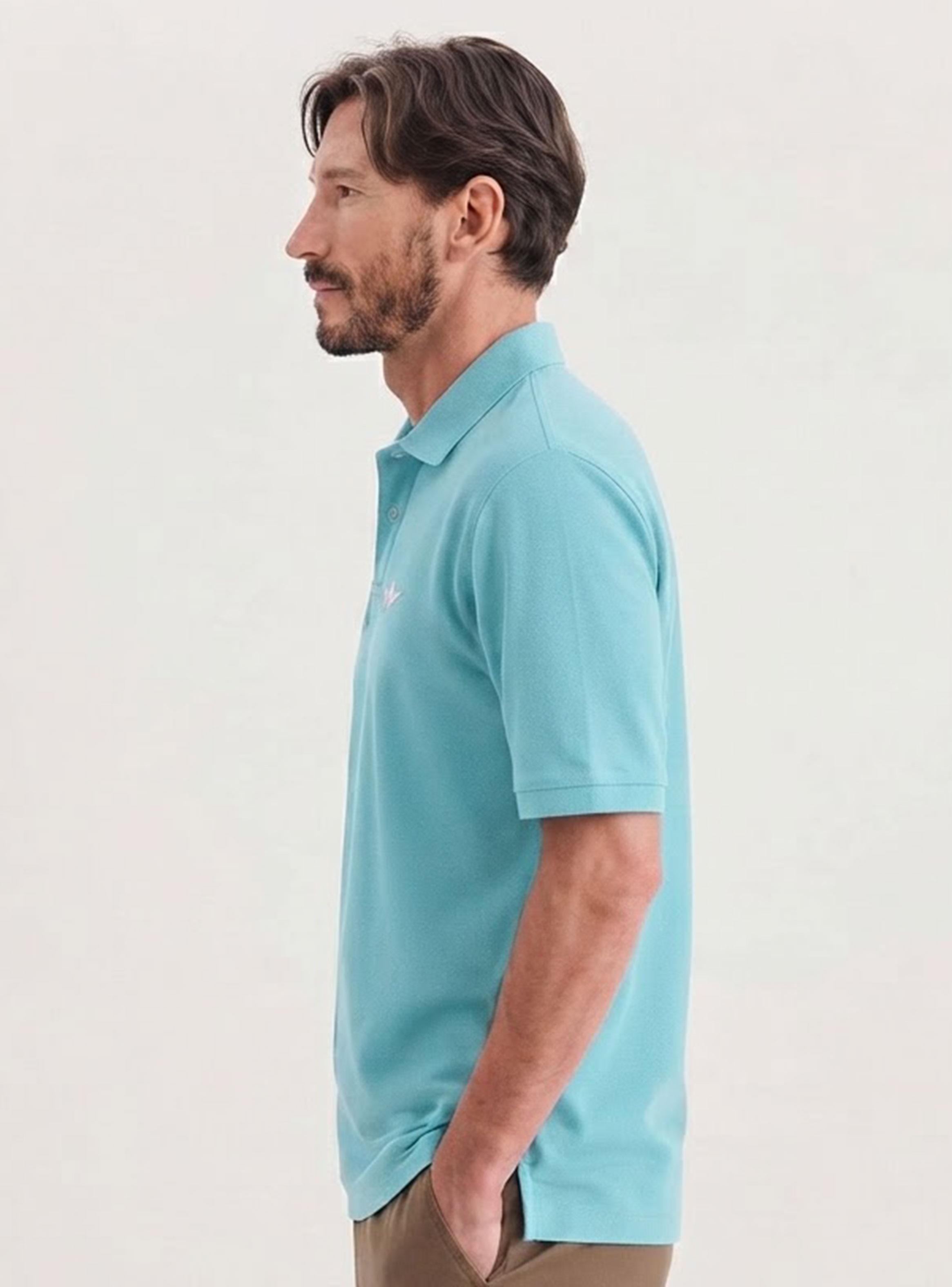 Polera Manga Corta Dkr Pique Polo Botón Regular-2