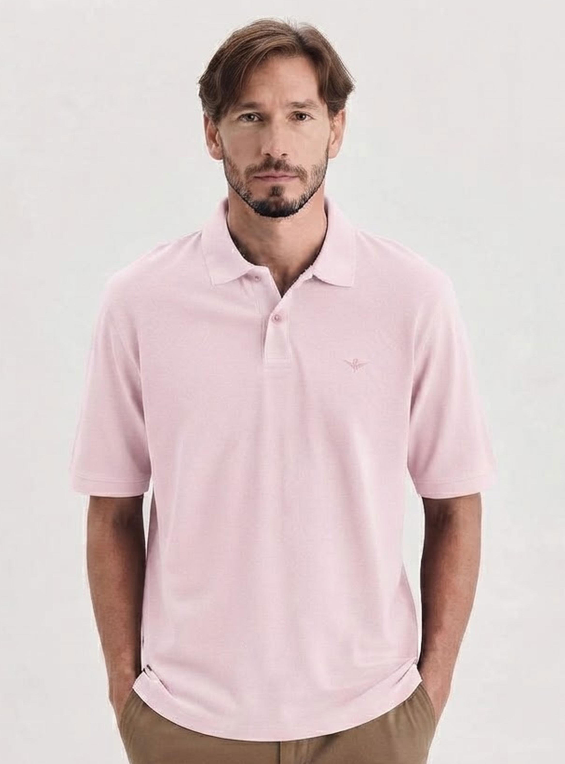 Polera Botón Manga Corta Dkr Pique Polo Regular-0