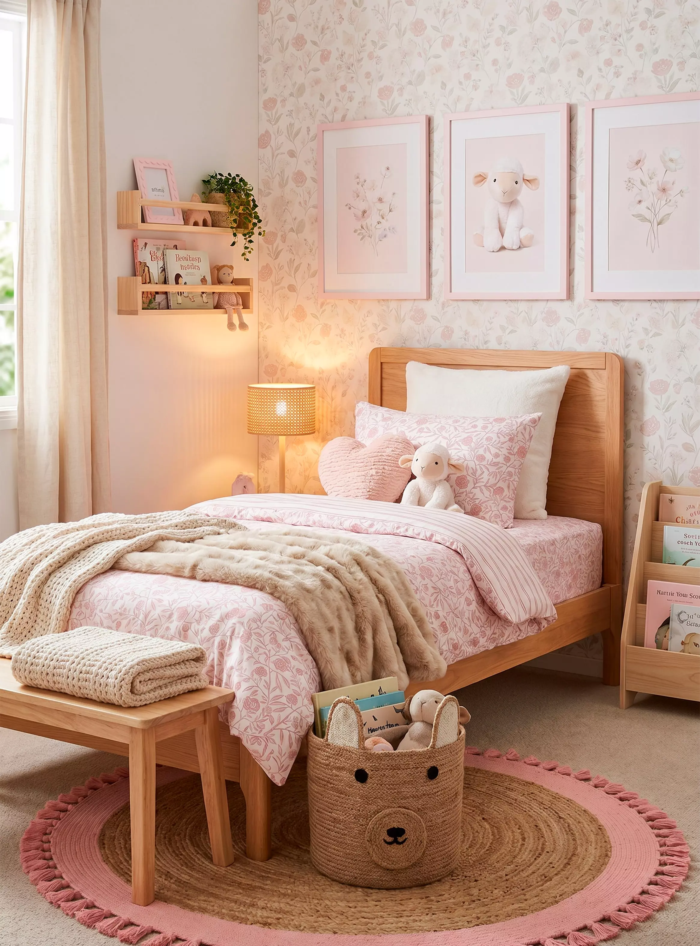 Alfombra Malibu Yute 150 cm Rosa-2