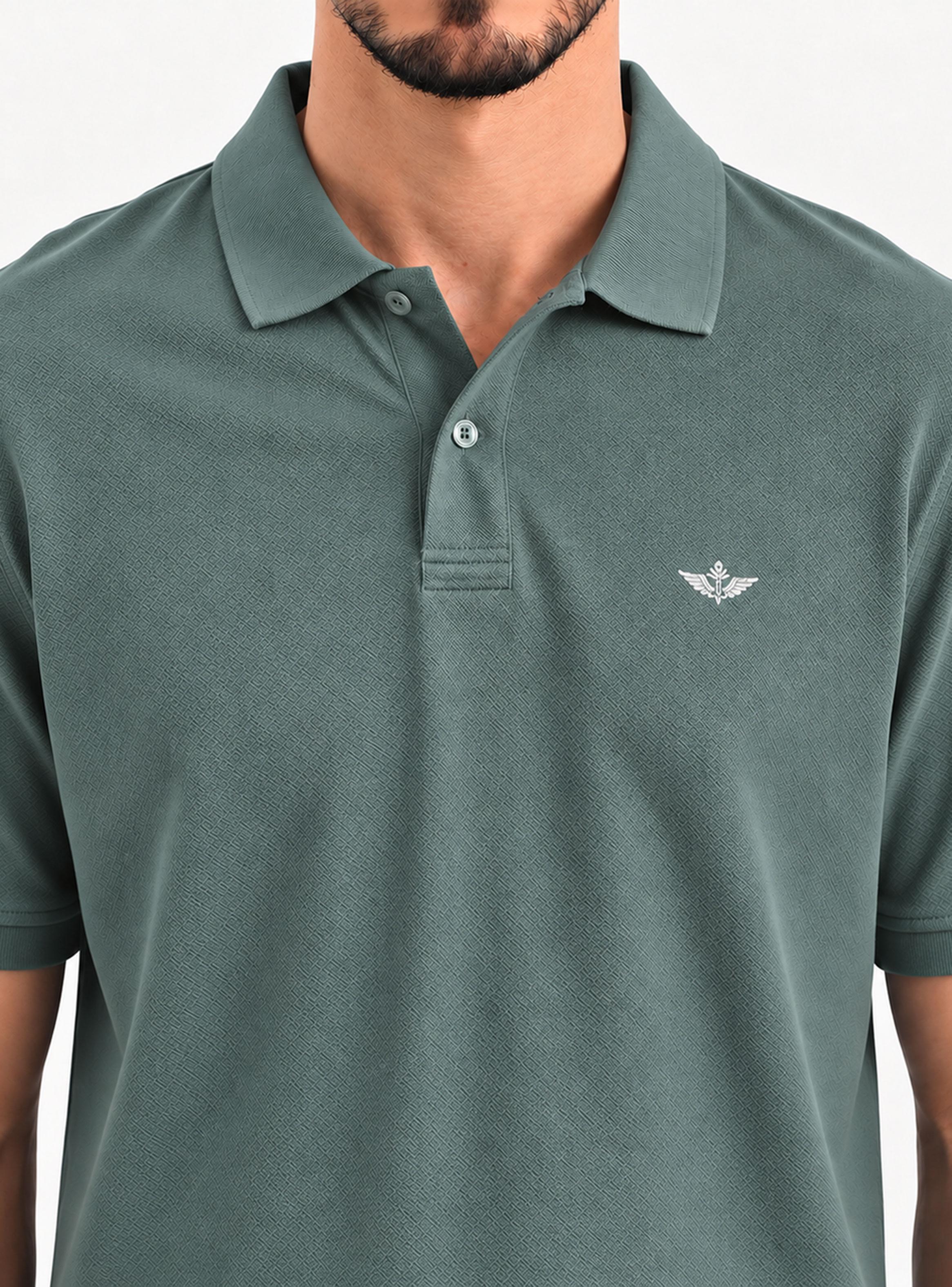 Polera Manga Corta Dkr Pique Polo Regular Botones-3
