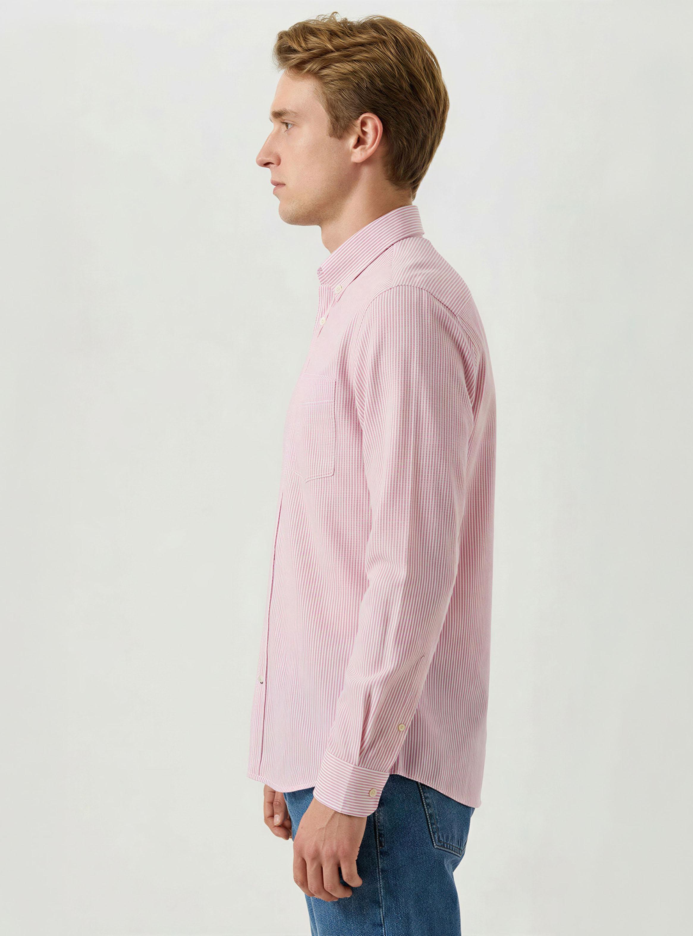 Camisa Manga Larga Oxford Líneas-2